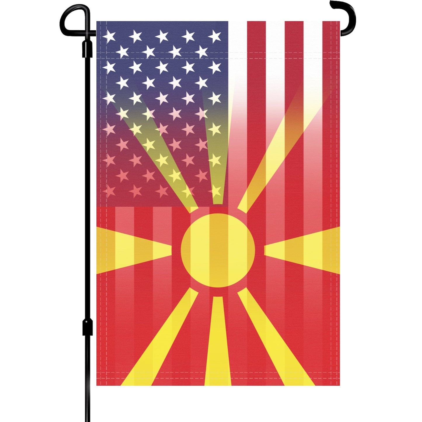 Macedonian American Garden Flag