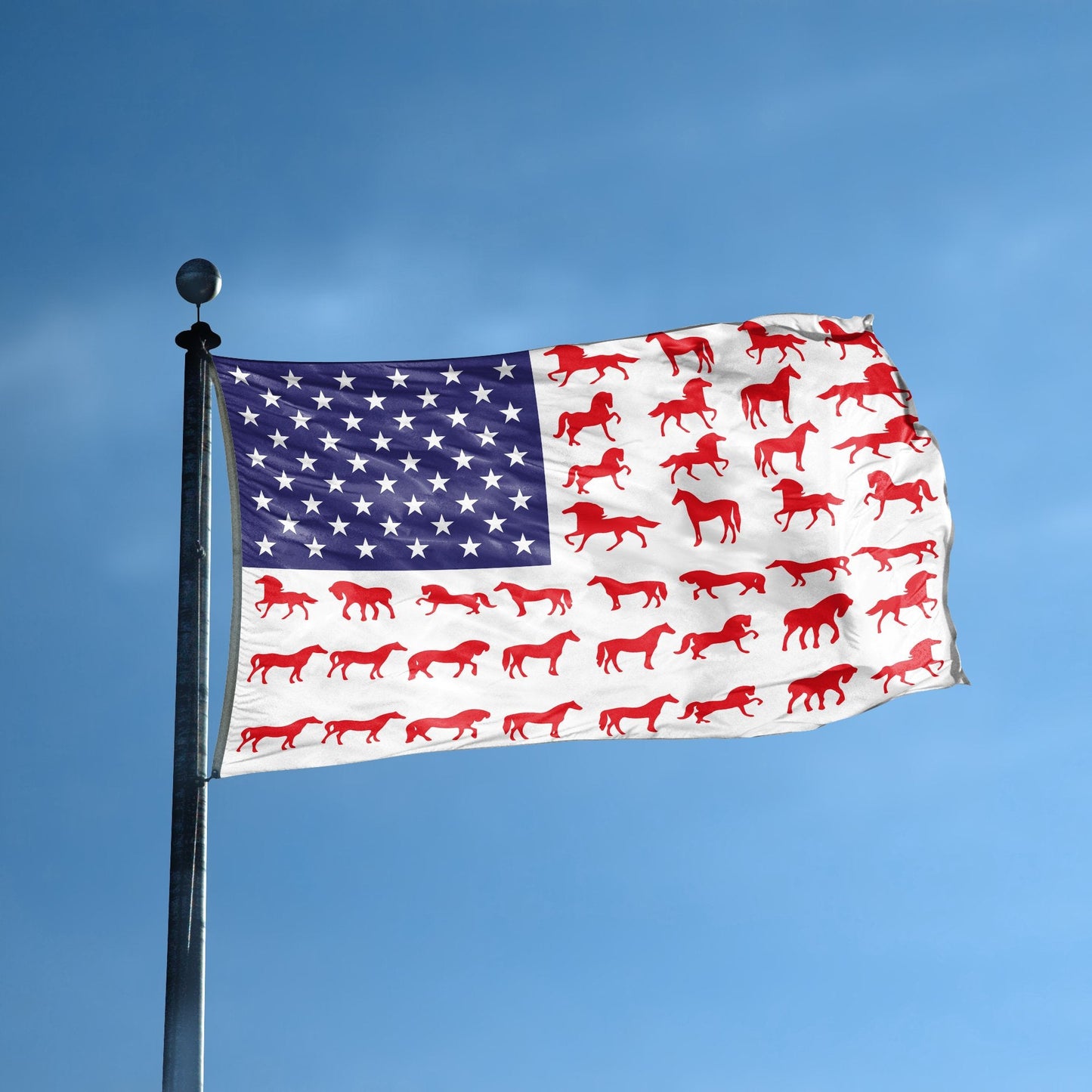 Horse Stripes American Flag