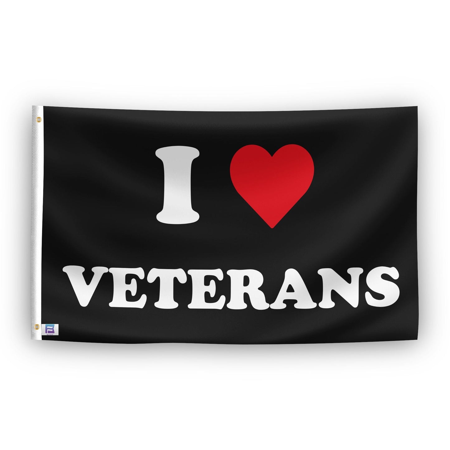I Love Veterans Flag