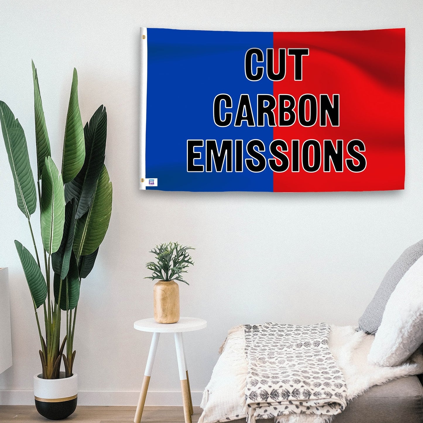 Cut Carbon Emissions Flag