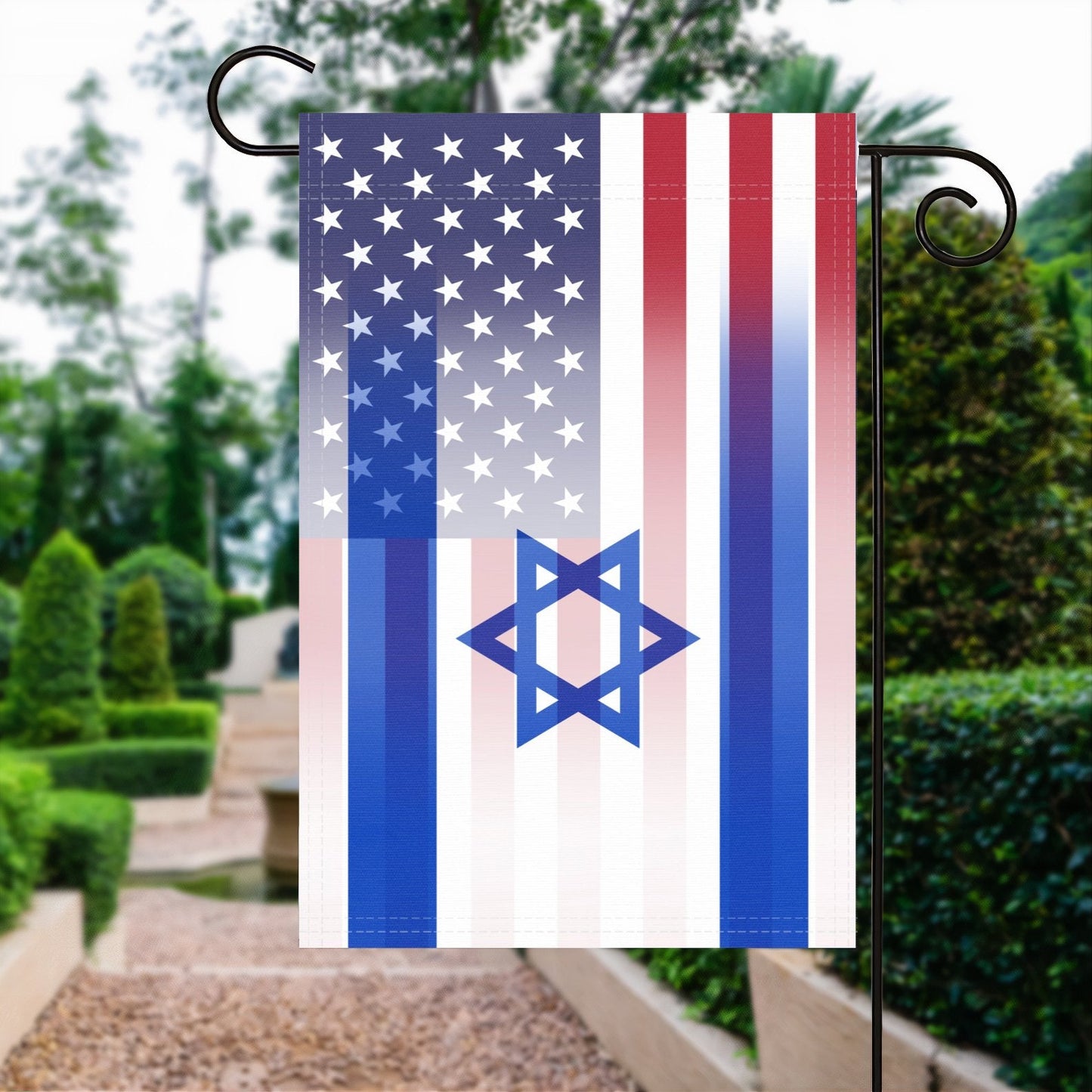 Israeli American Garden Flag