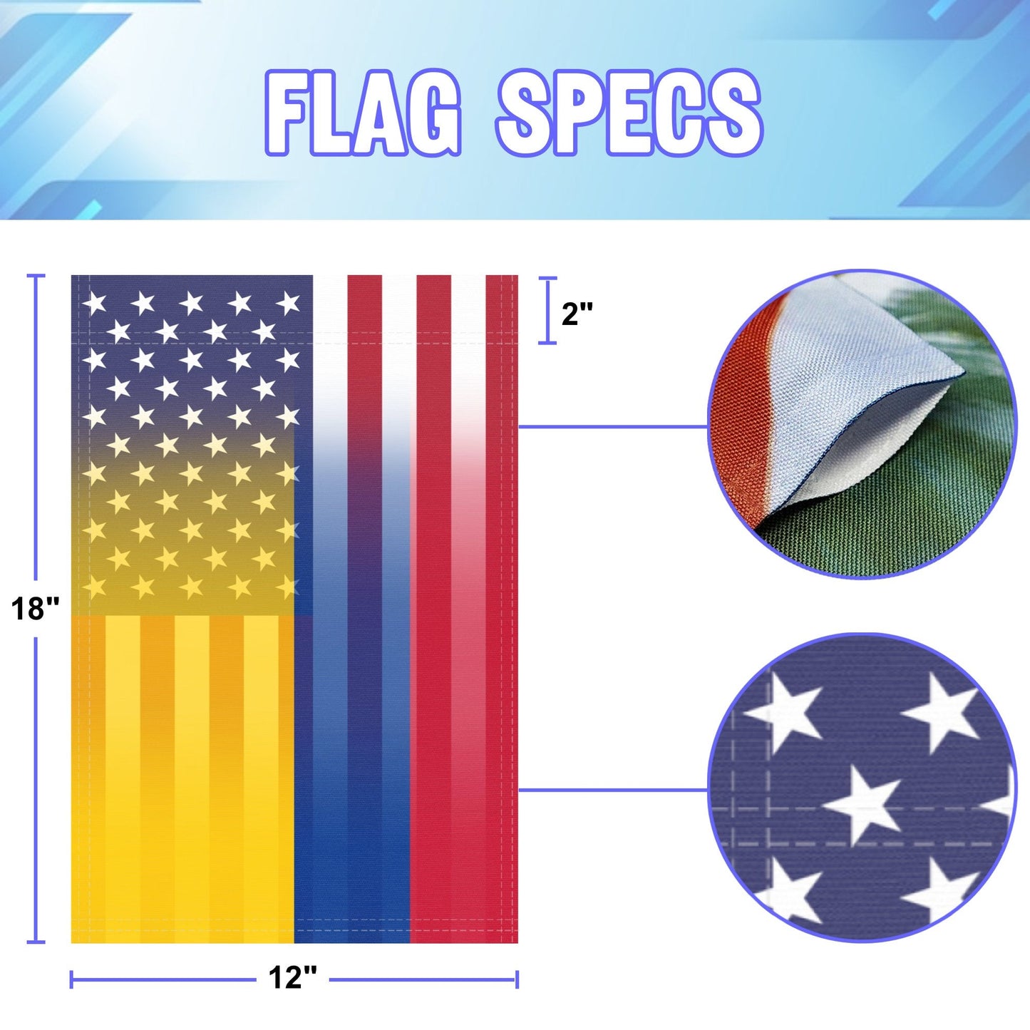 Colombian American Garden Flag
