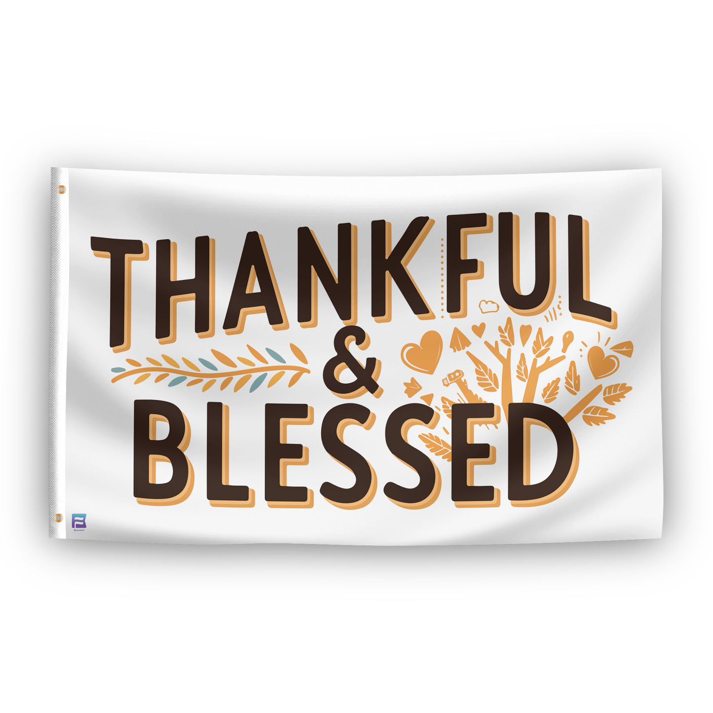 Thankful & Blessed Flag