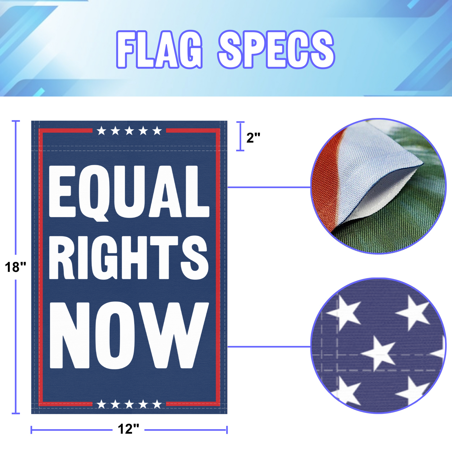 Equal Rights Now Garden Flag