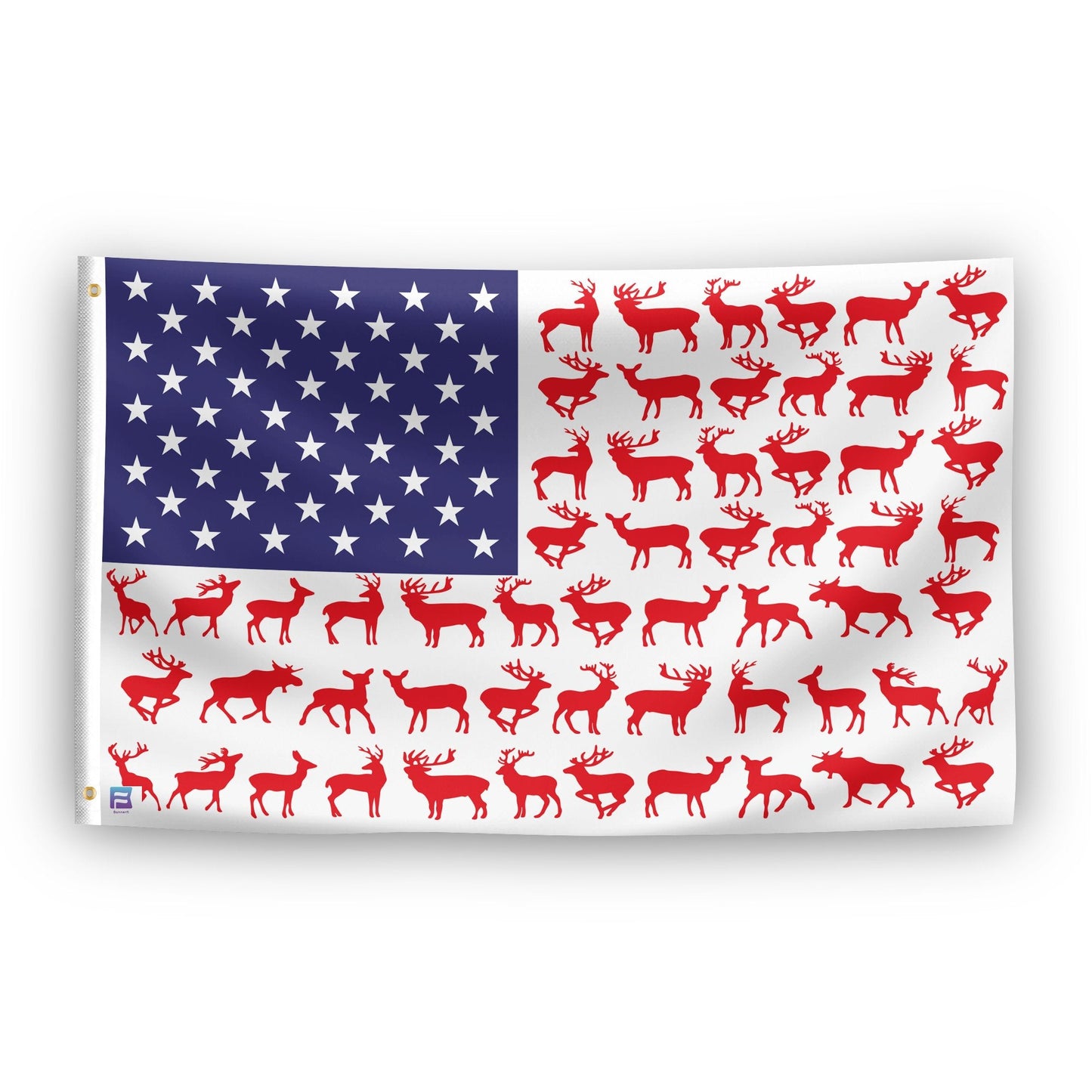 Deer Stripes American Flag