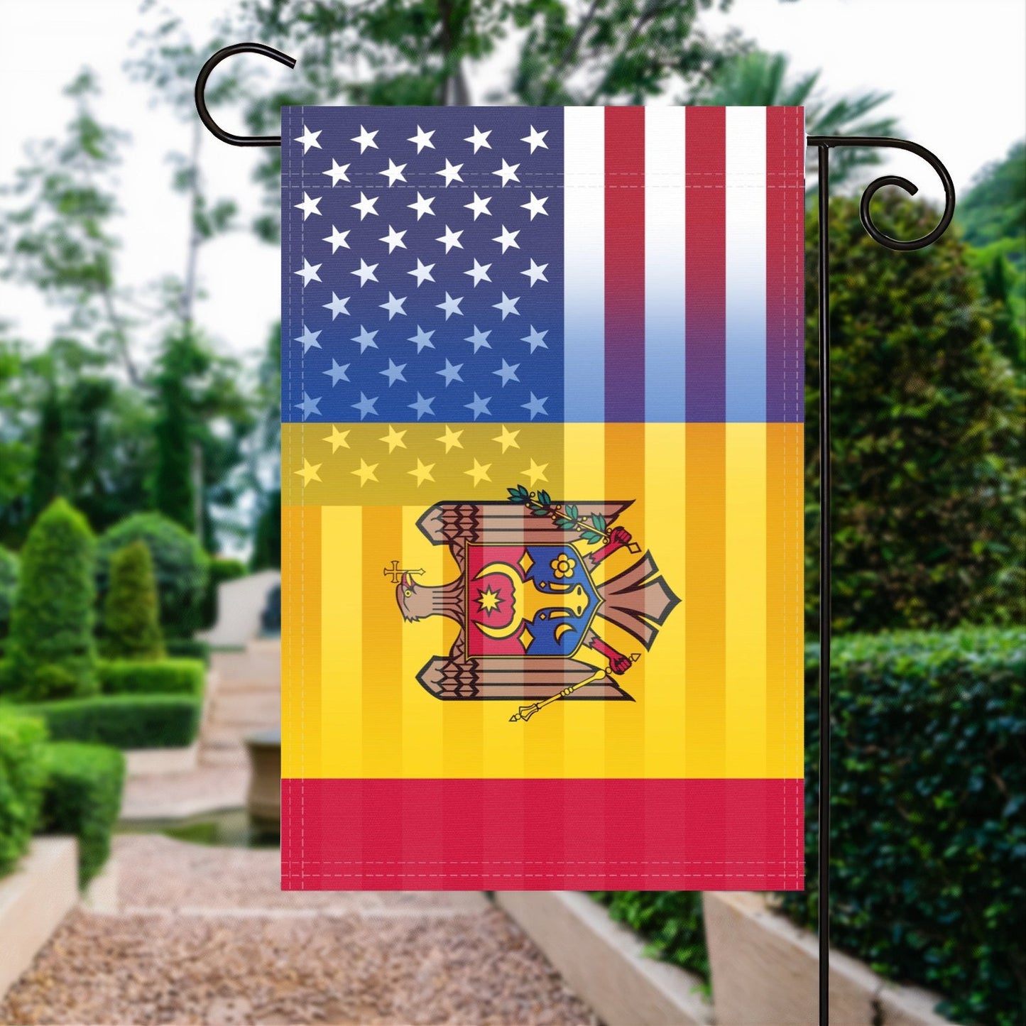 Moldovan American Garden Flag