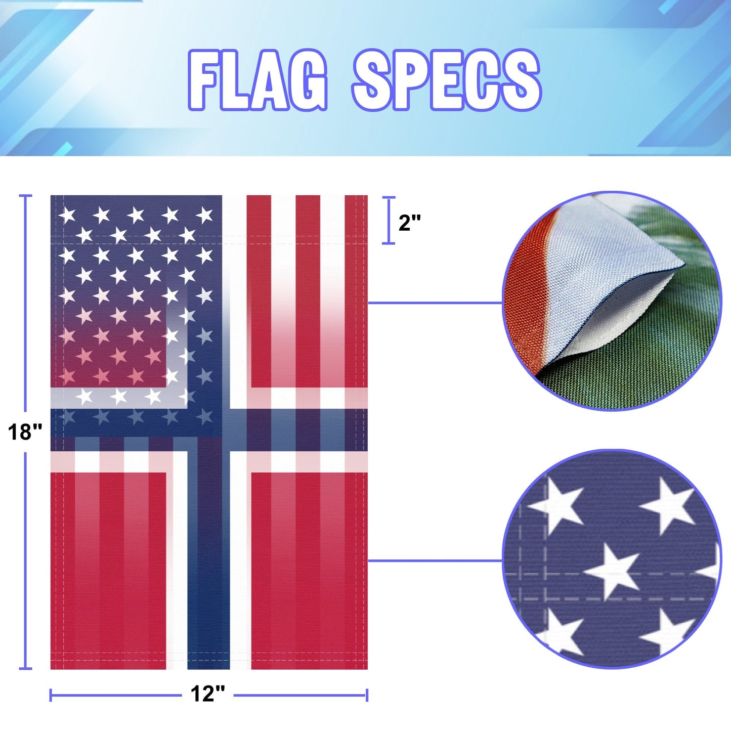 Norwegian American Garden Flag
