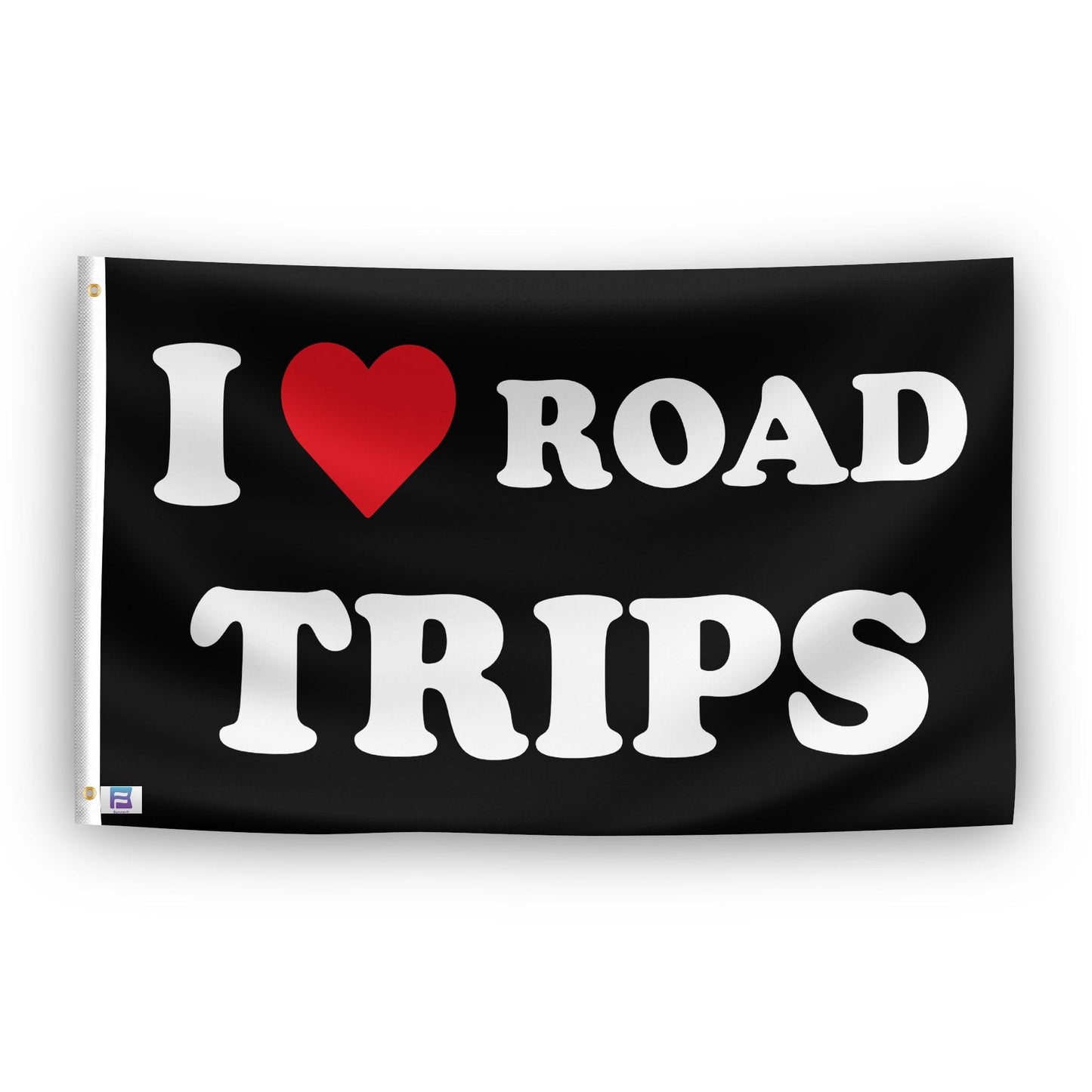I Love Road Trips Flag