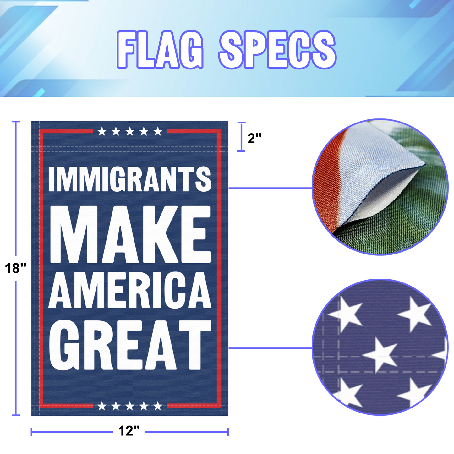 Immigrants Make America Great Garden Flag