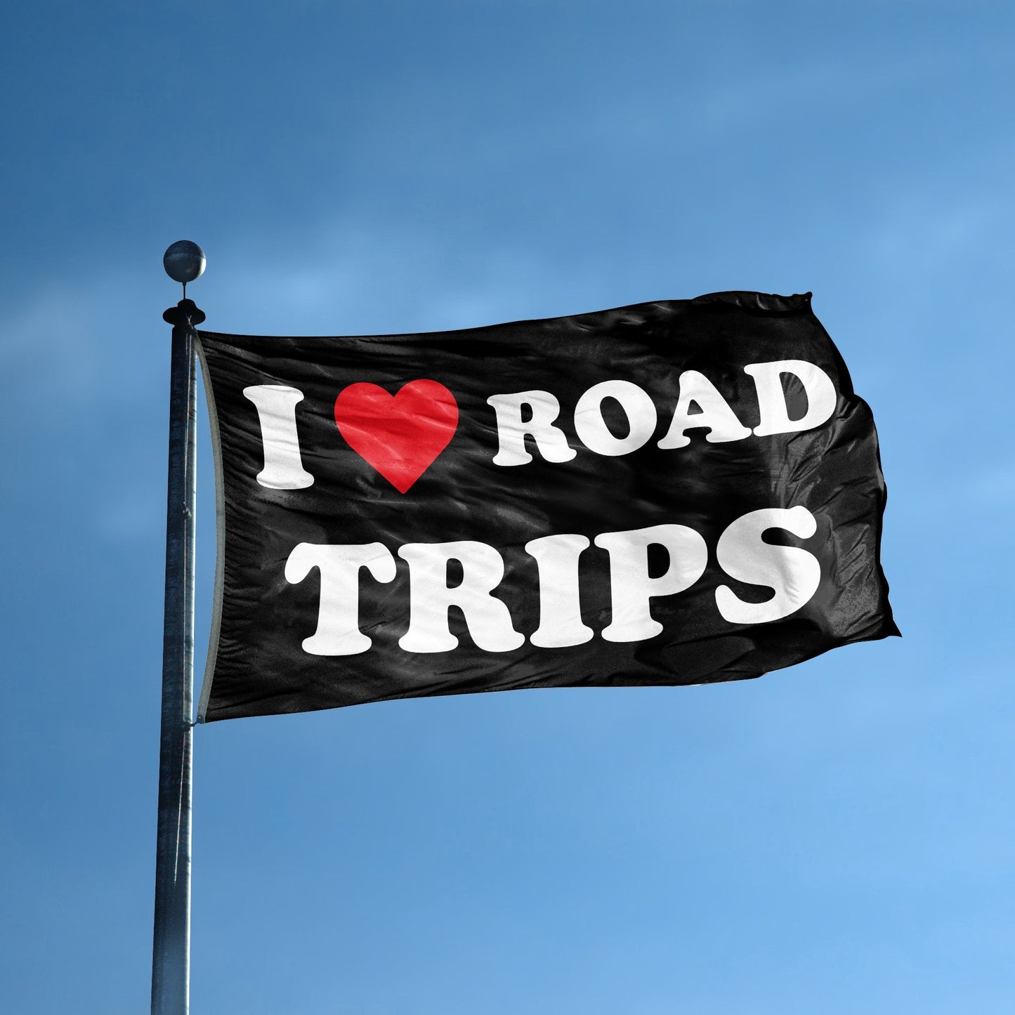 I Love Road Trips Flag