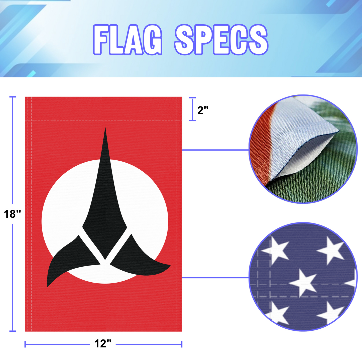 Star Trek Klingon Symbol Garden Flag