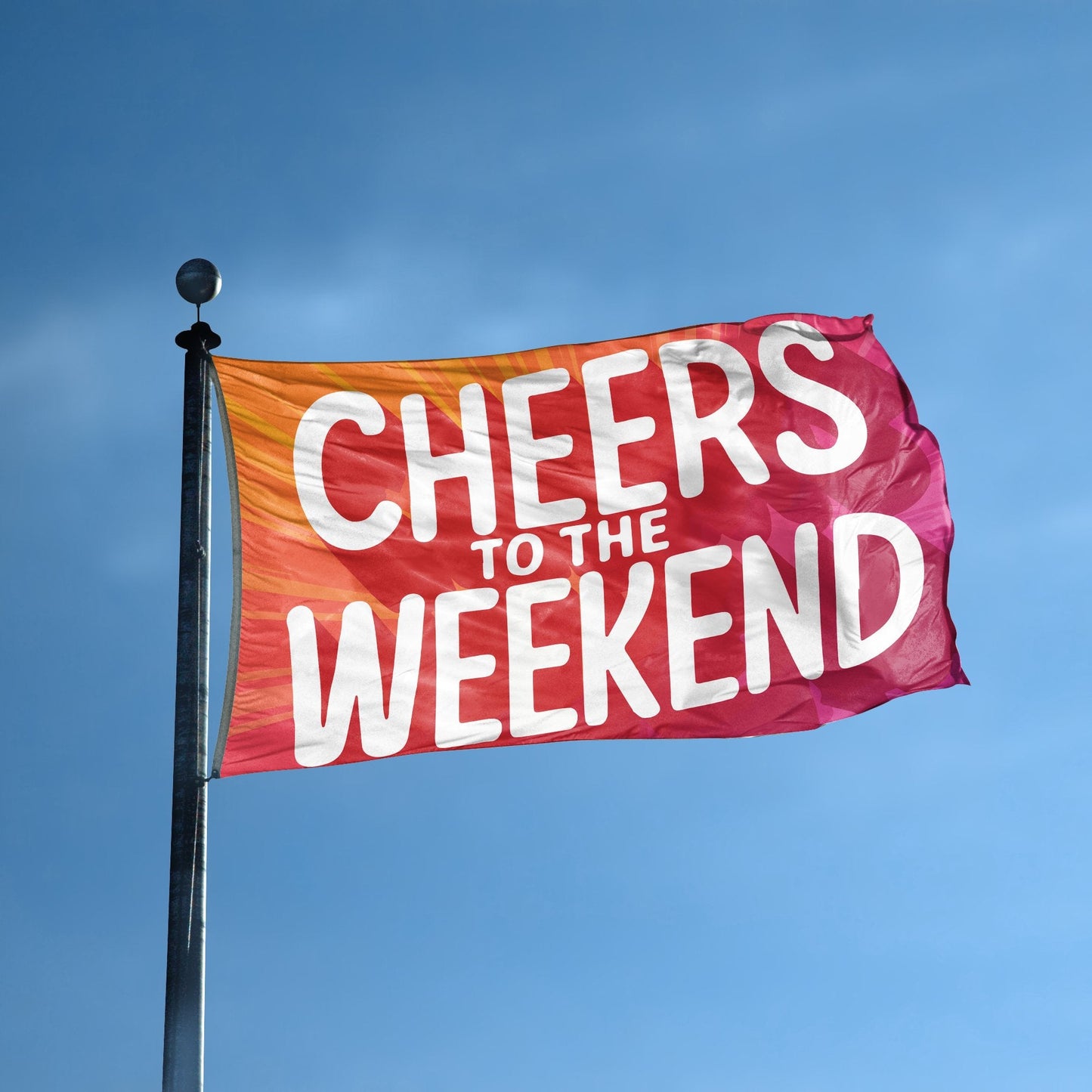 Cheers To The Weekend Celebration Flag