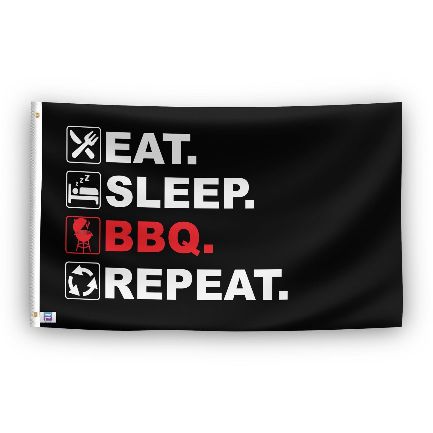 Eat Sleep BBQ Repeat Flag