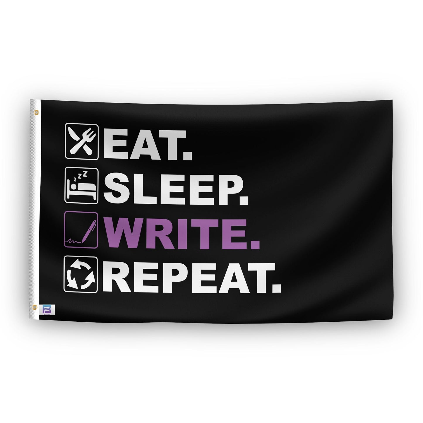 Eat Sleep Write Repeat Flag