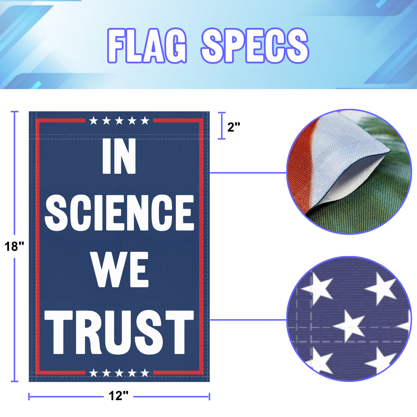 In Science We Trust Garden Flag