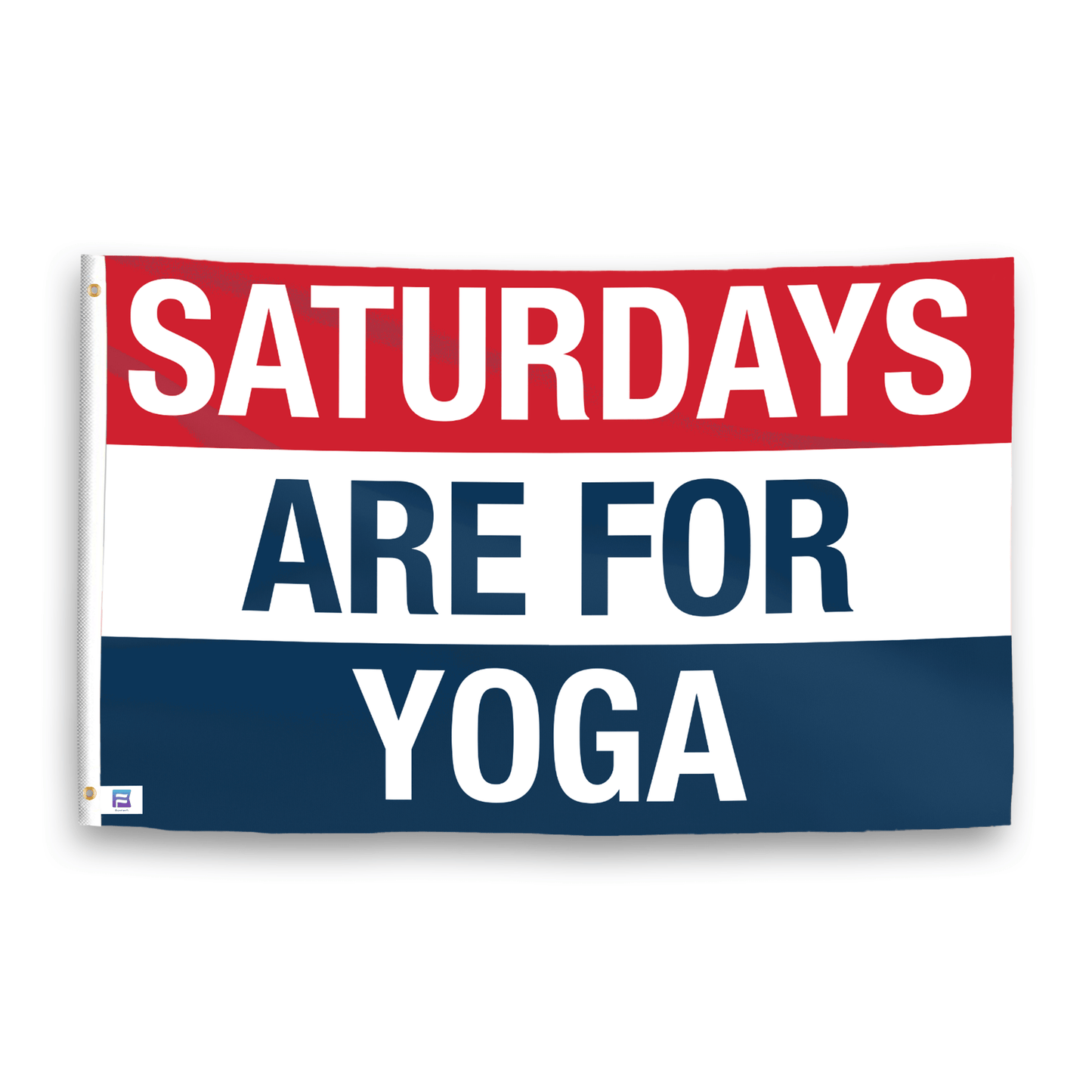 Saturdays Are for Yoga Flag