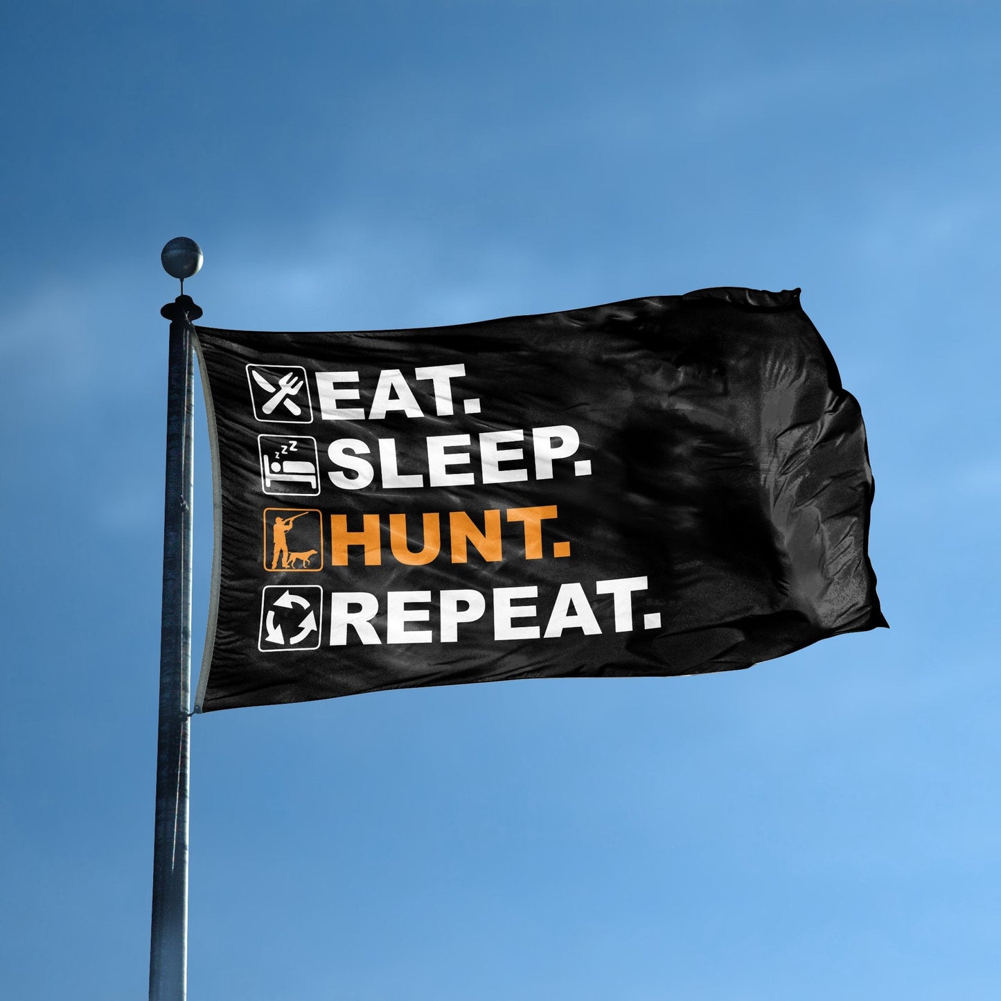 Eat Sleep Hunt Repeat Flag