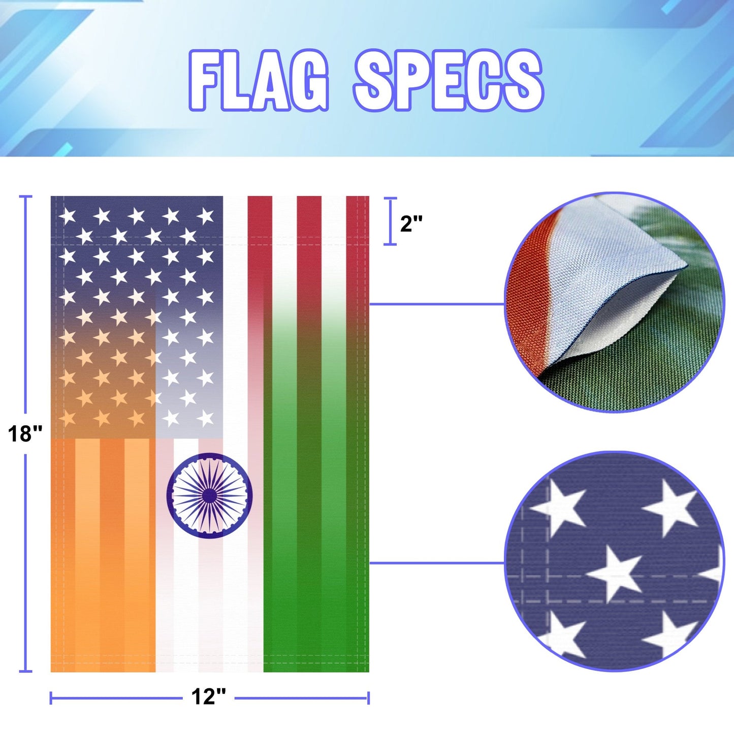 Indian American Garden Flag