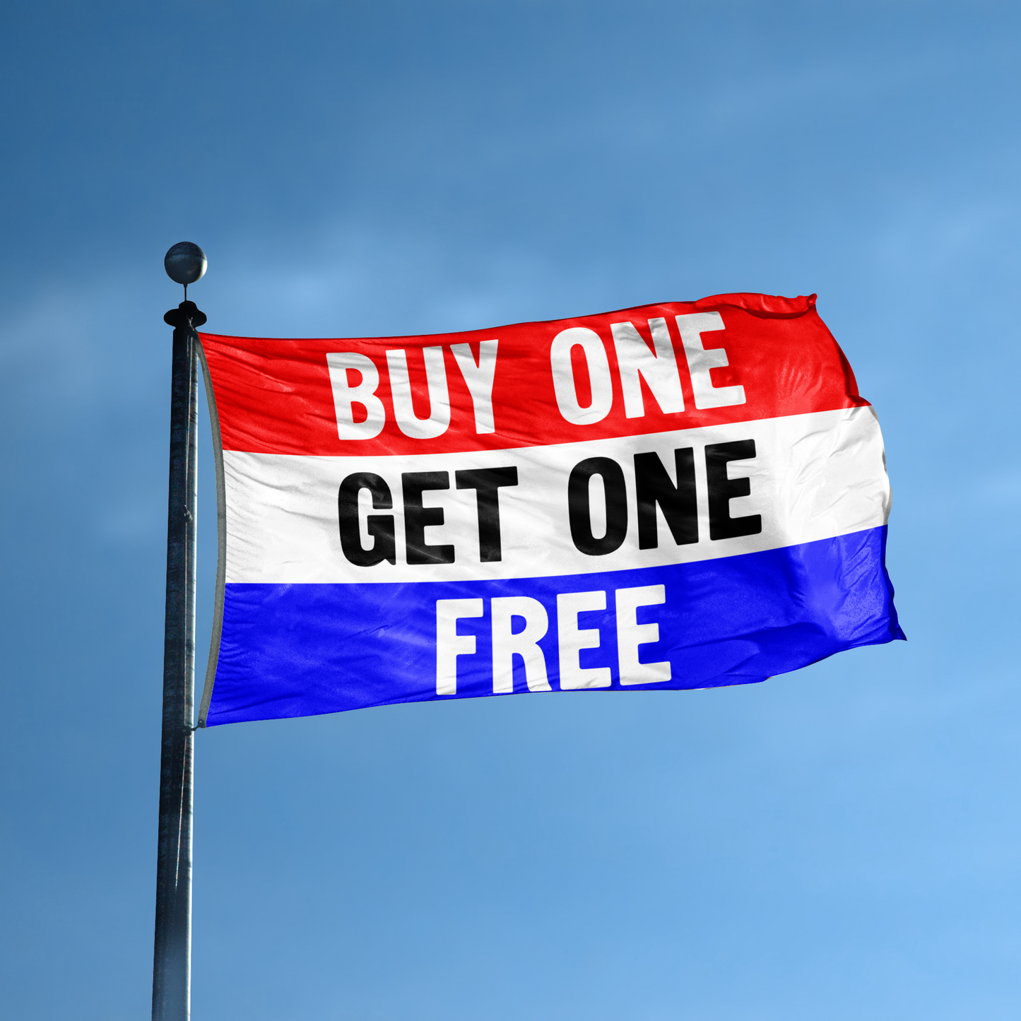 Buy One Get One Free Business Flag
