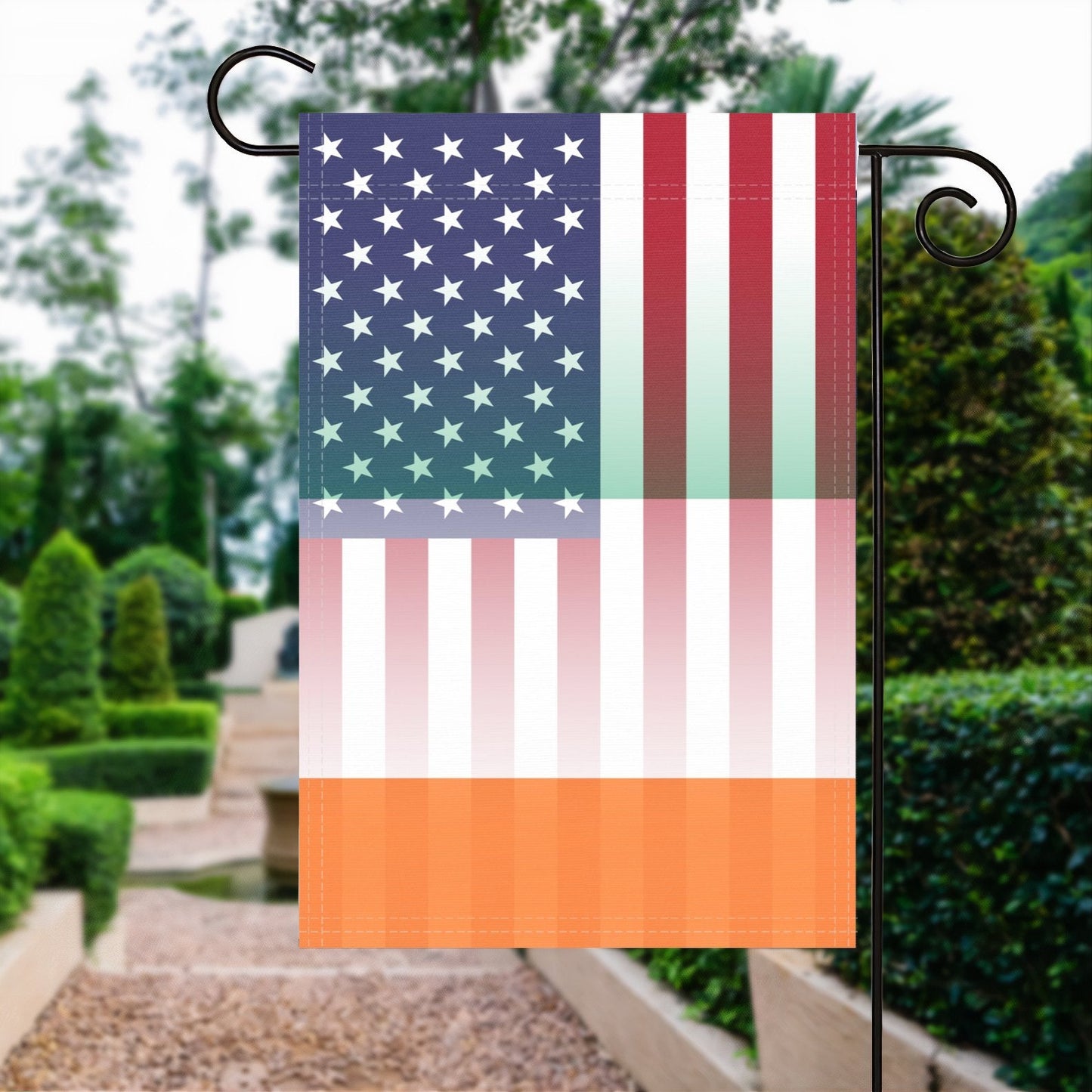 Irish American Garden Flag