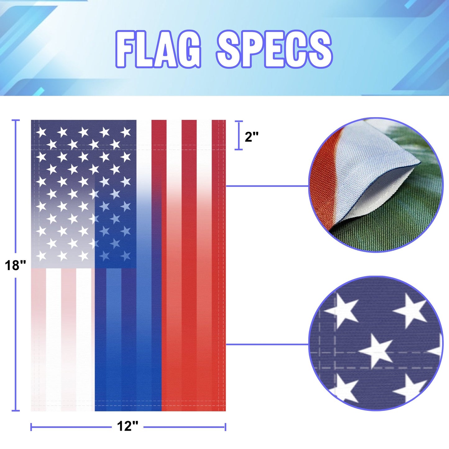 Russian American Garden Flag