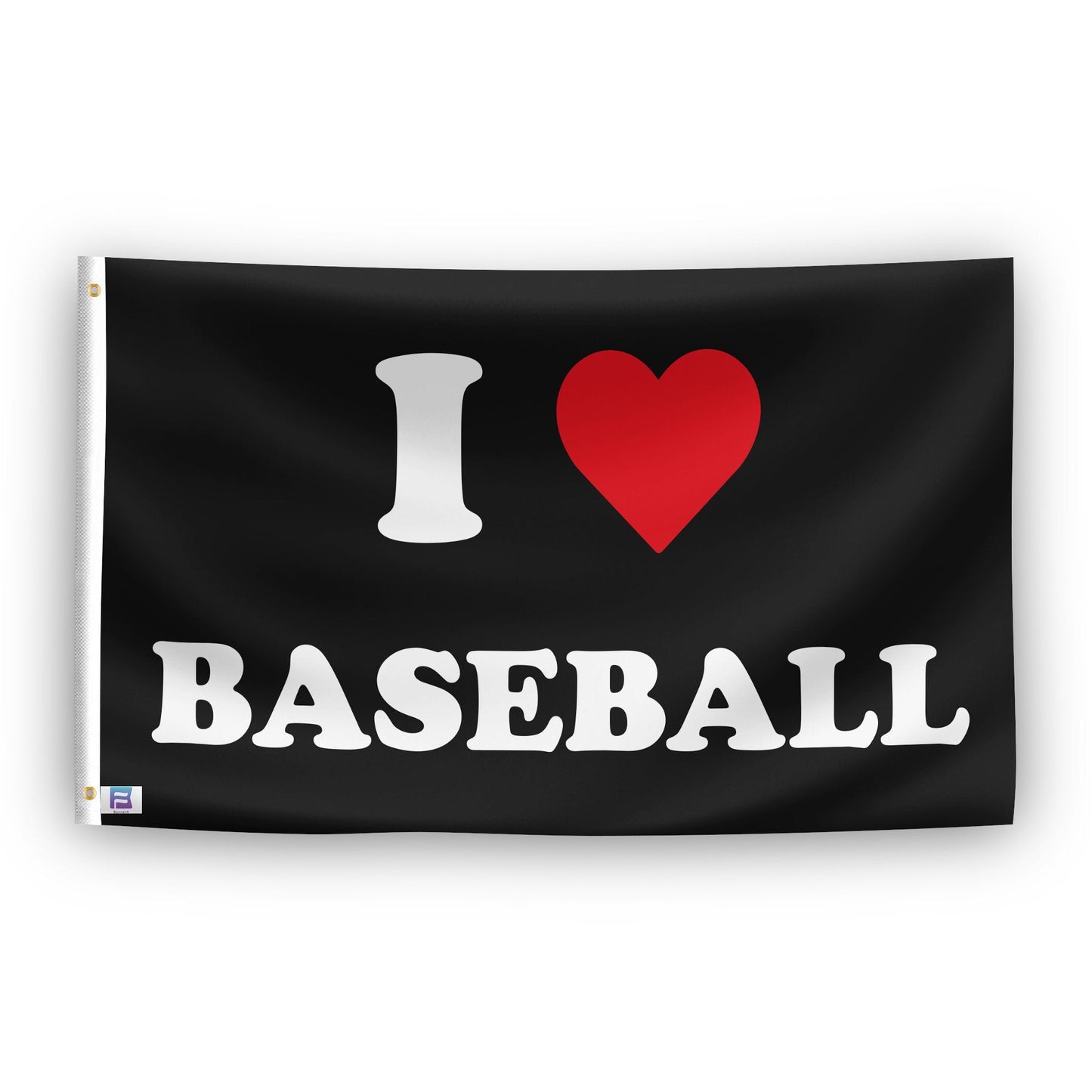 I Love Baseball Flag