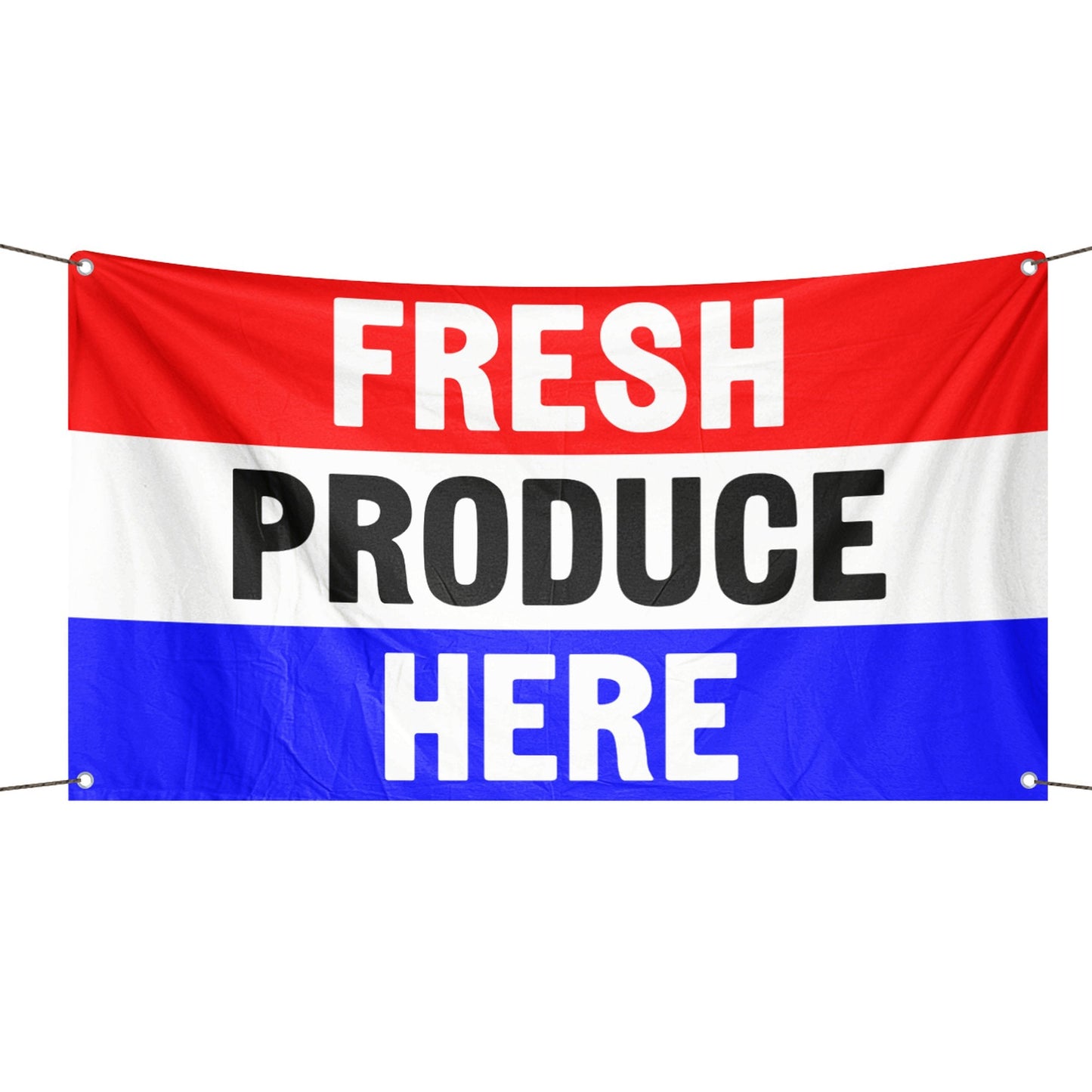 Fresh Produce Here Business Flag