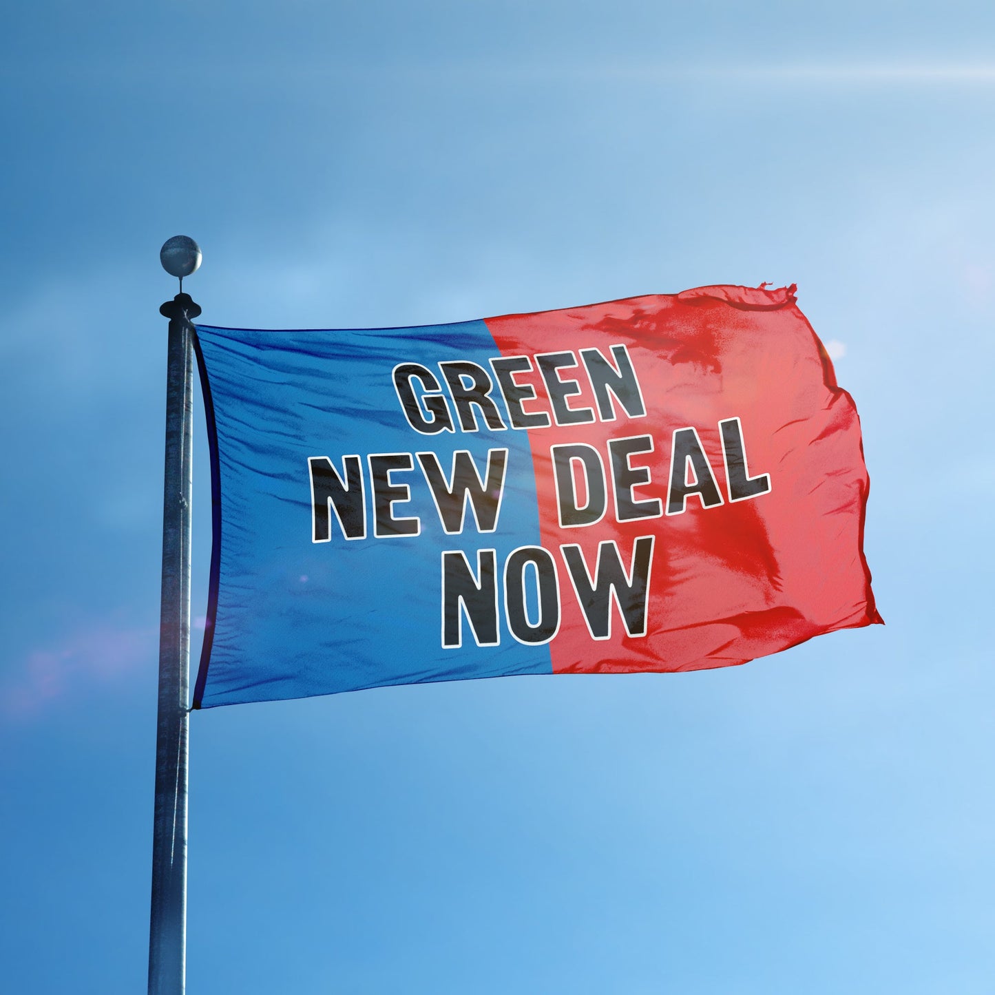 Green New Deal Now Flag