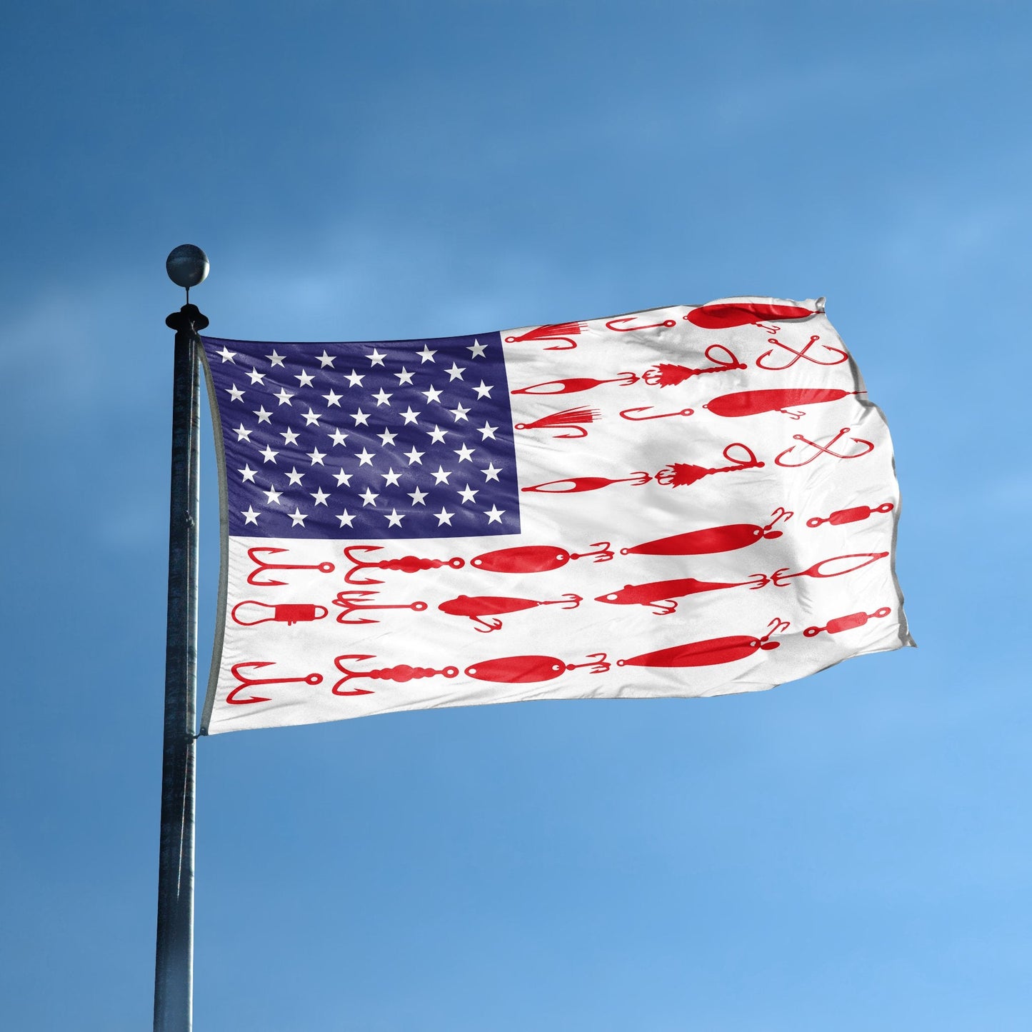 Fishing Tackle Stripes American Flag