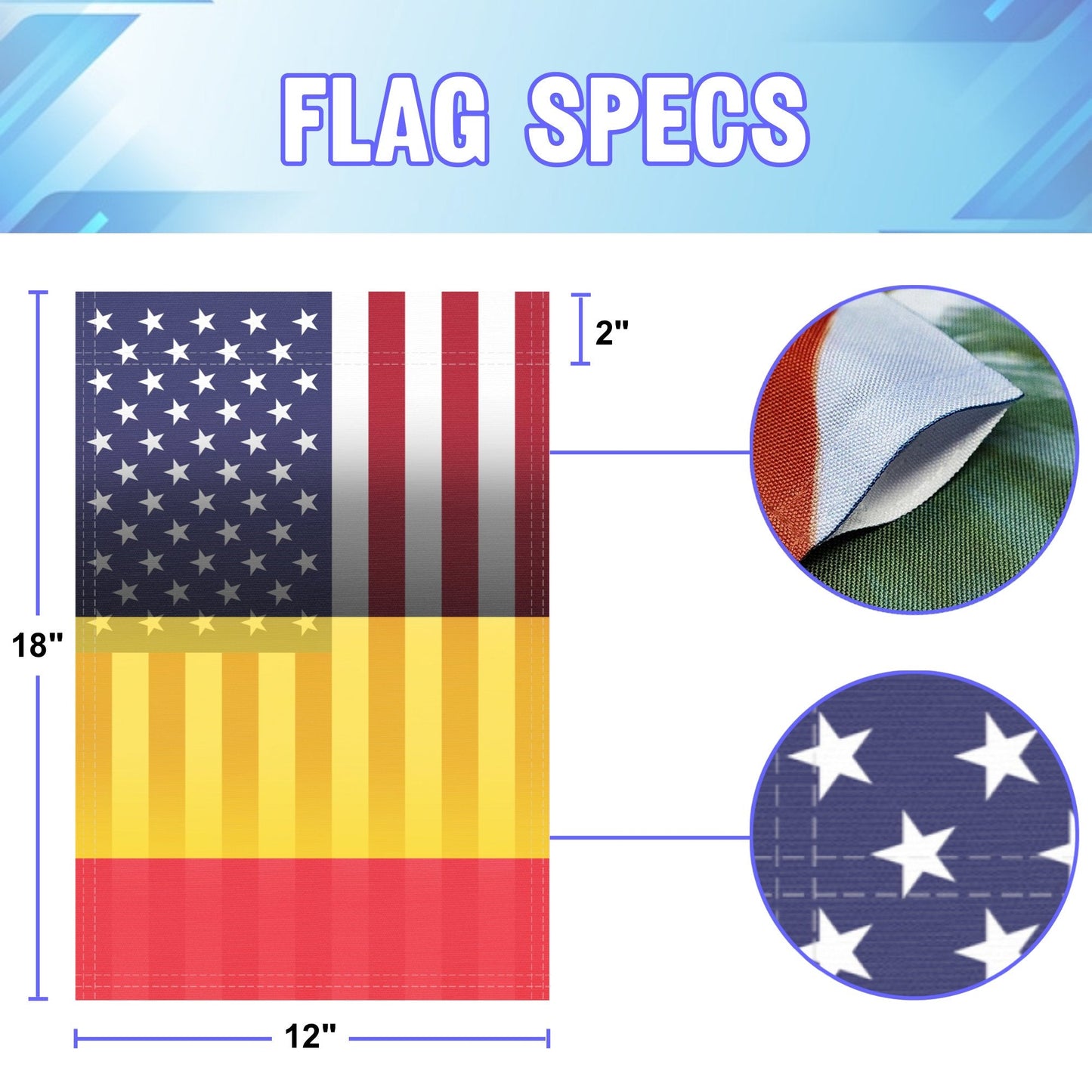 Belgian American Garden Flag