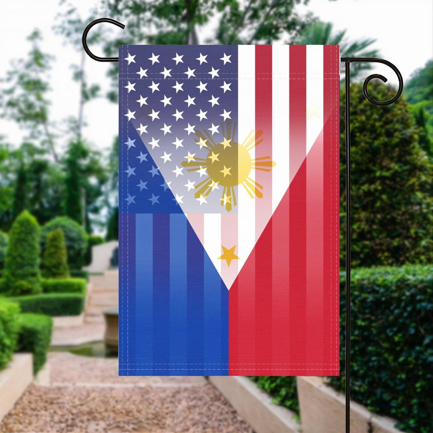 Filipino American Garden Flag