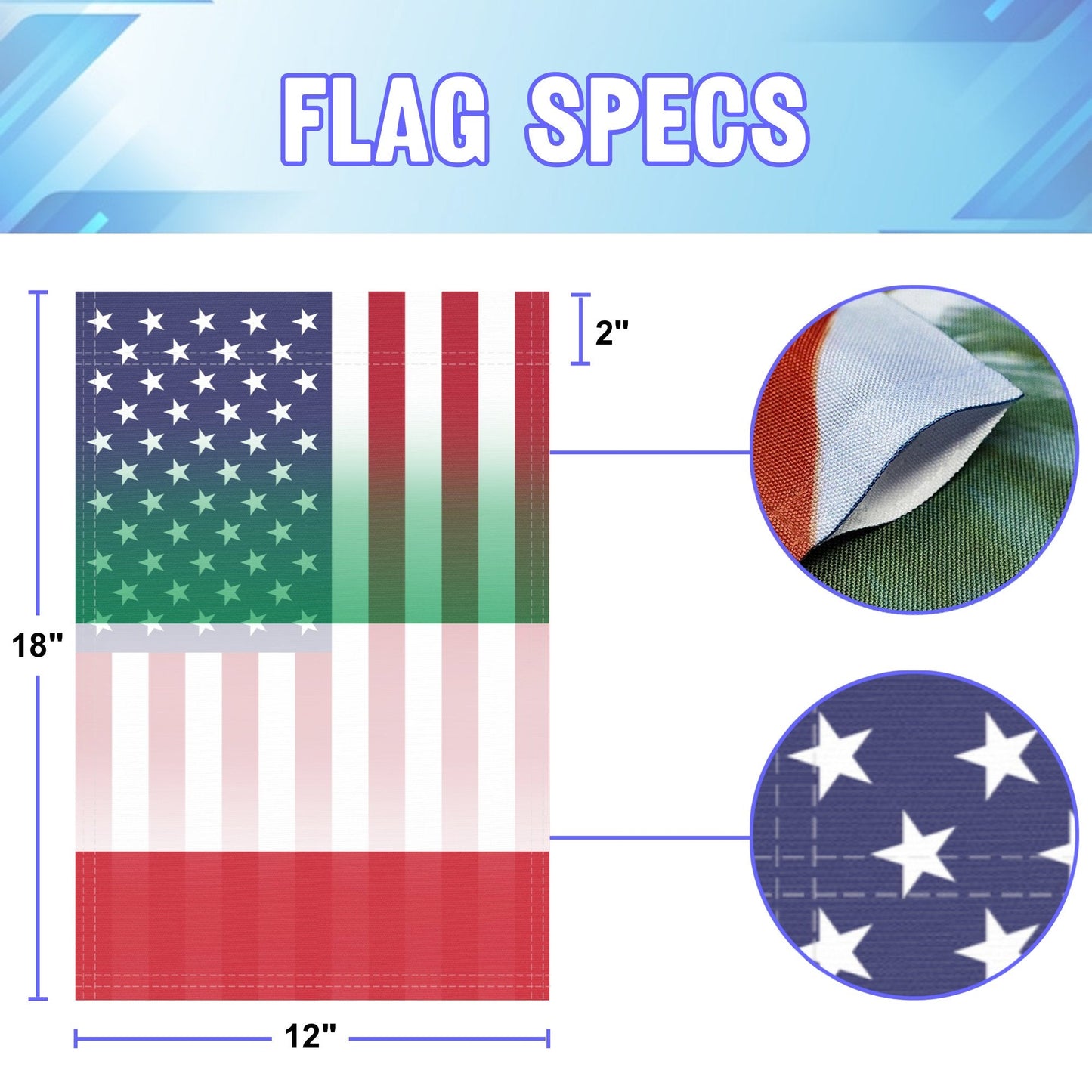 Italian American Garden Flag