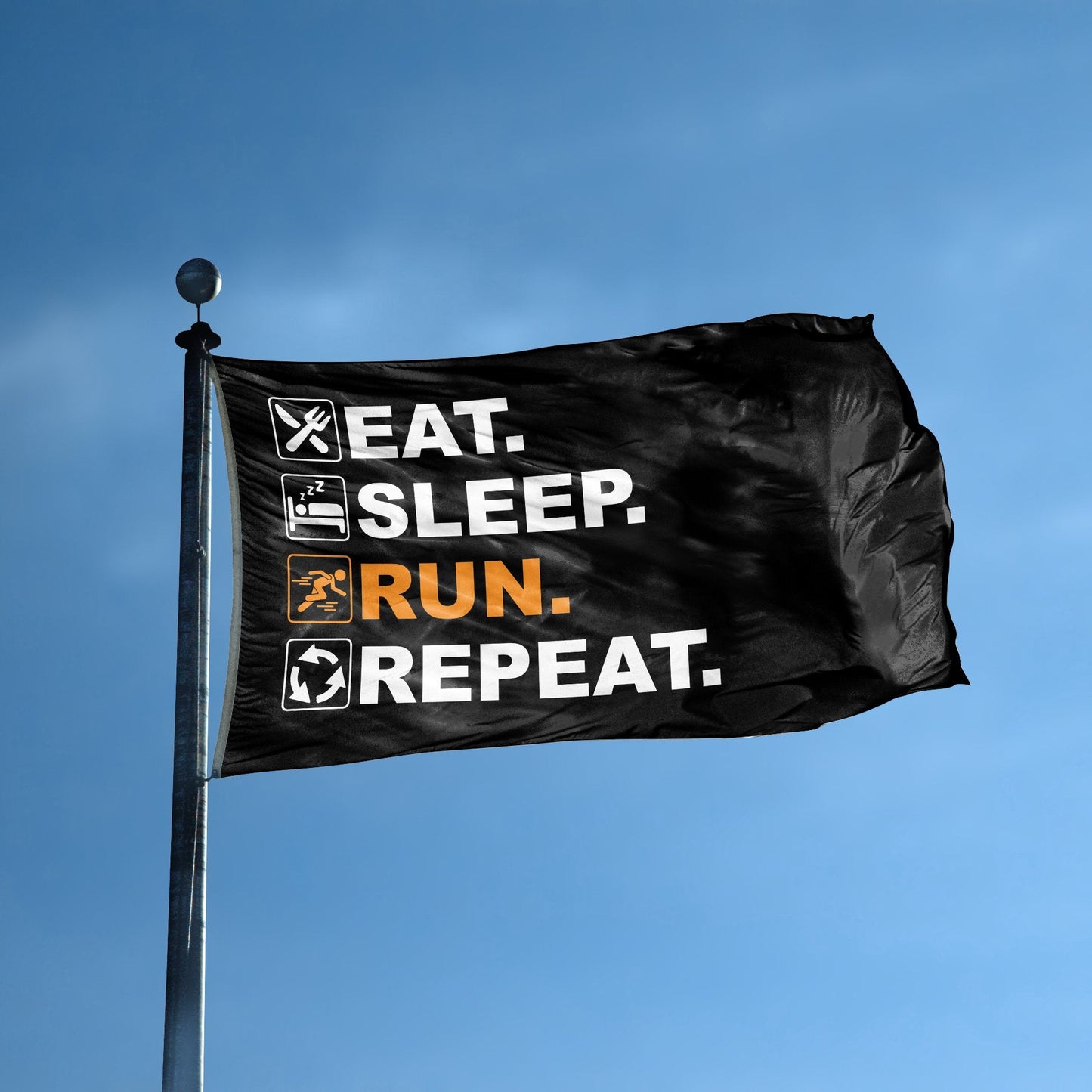 Eat Sleep Run Repeat Flag