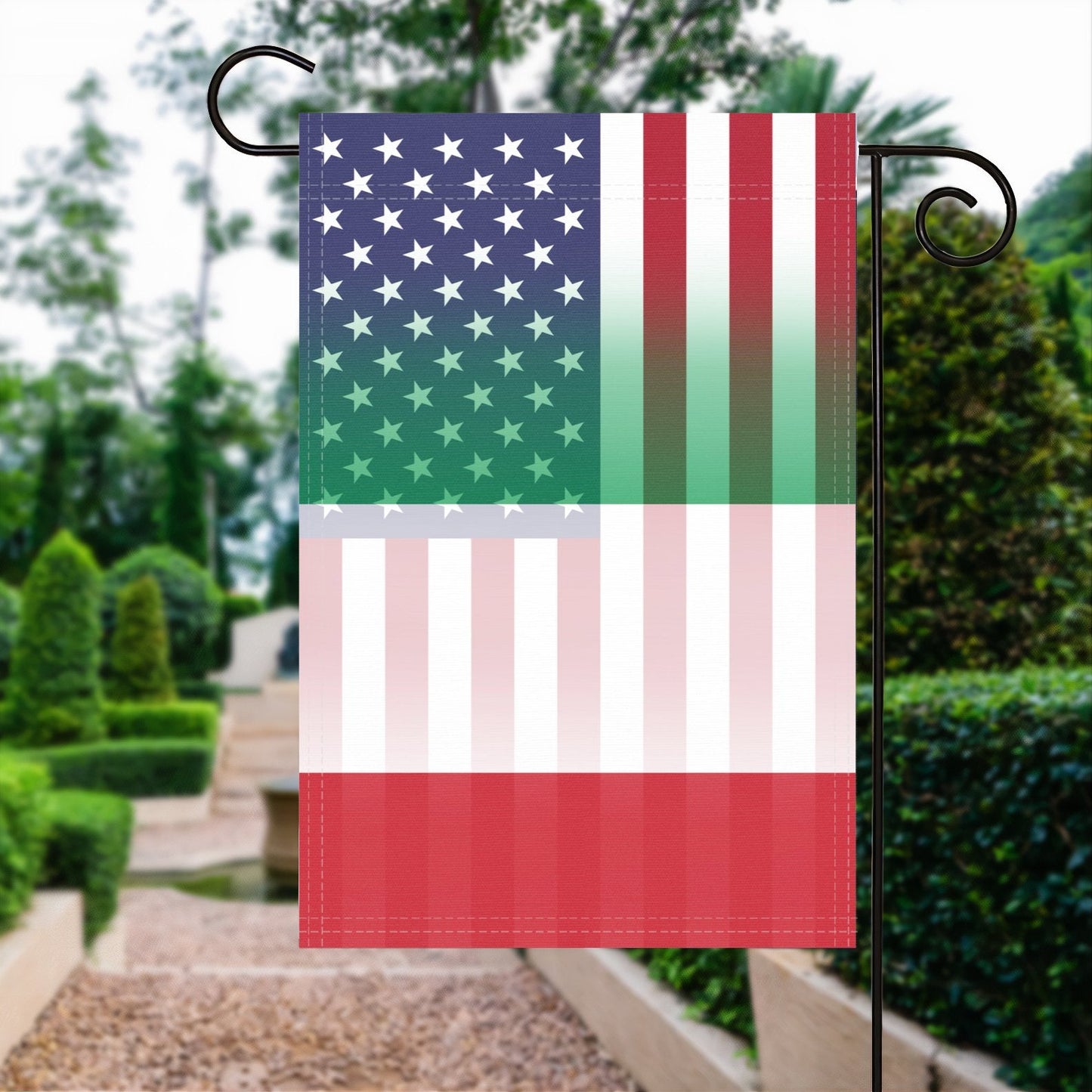 Italian American Garden Flag