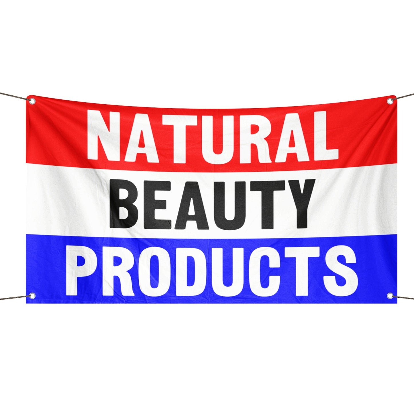 Natural Beauty Products Business Flag