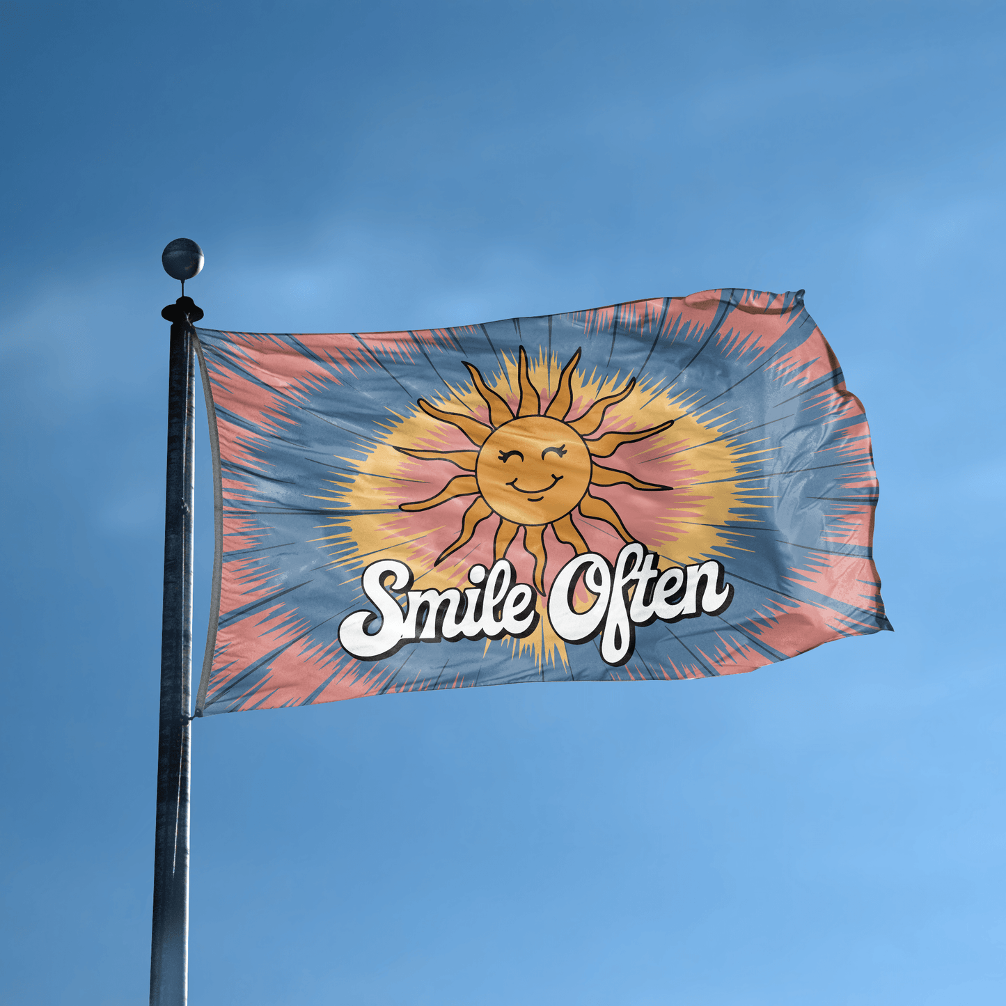 Smile Often 70s Style Flag