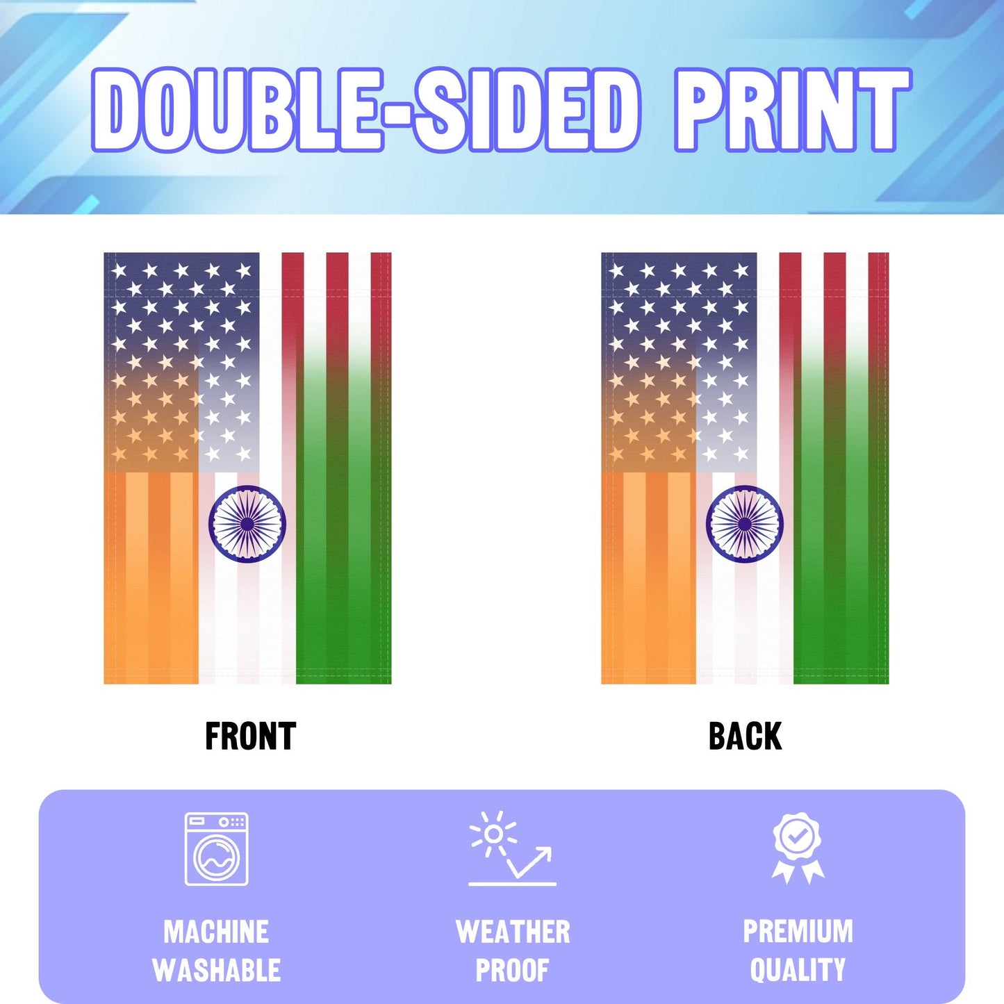 Indian American Garden Flag