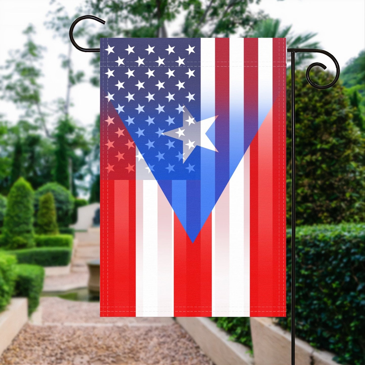 Puerto Rican American Garden Flag