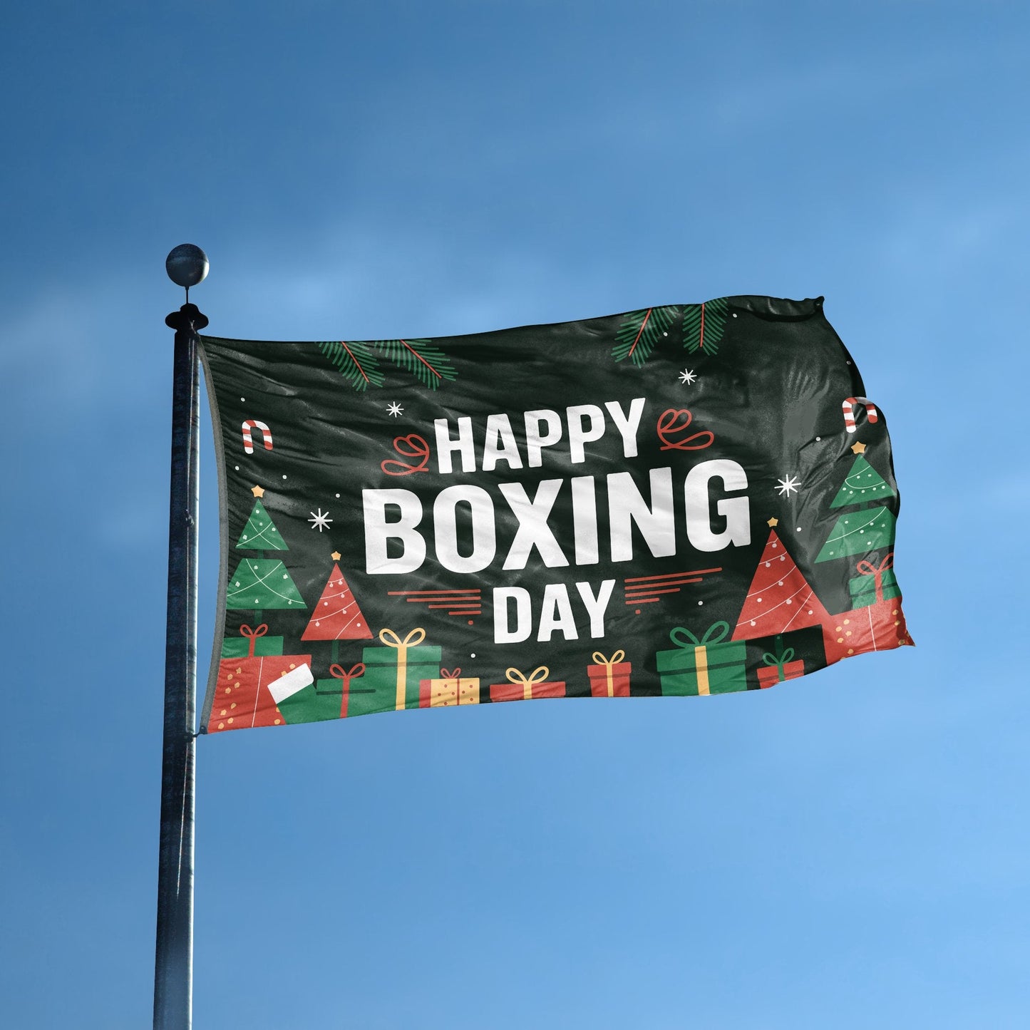 Happy Boxing Day Flag