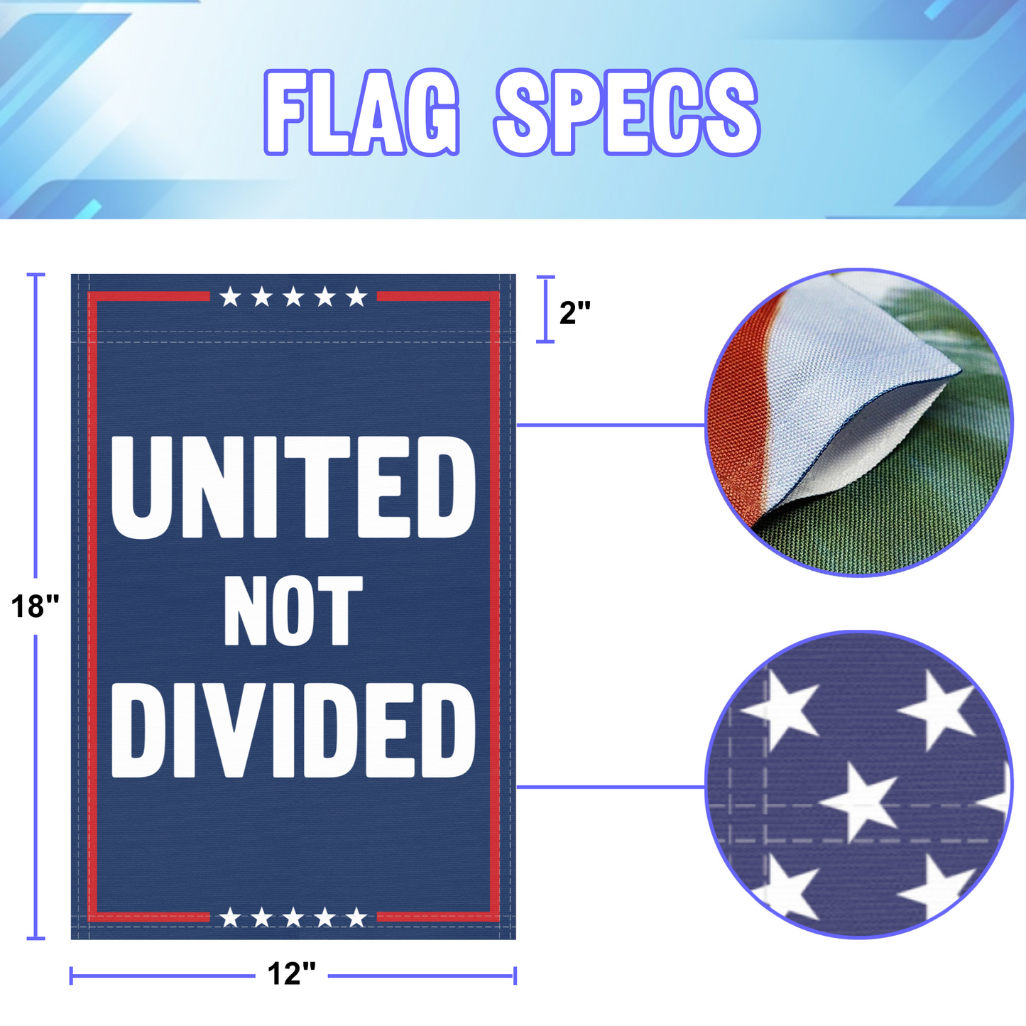 United Not Divided Garden Flag