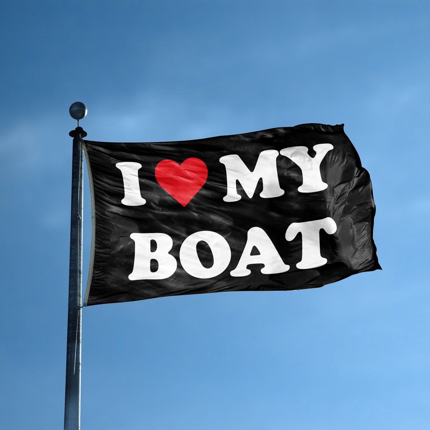 I Love My Boat Flag