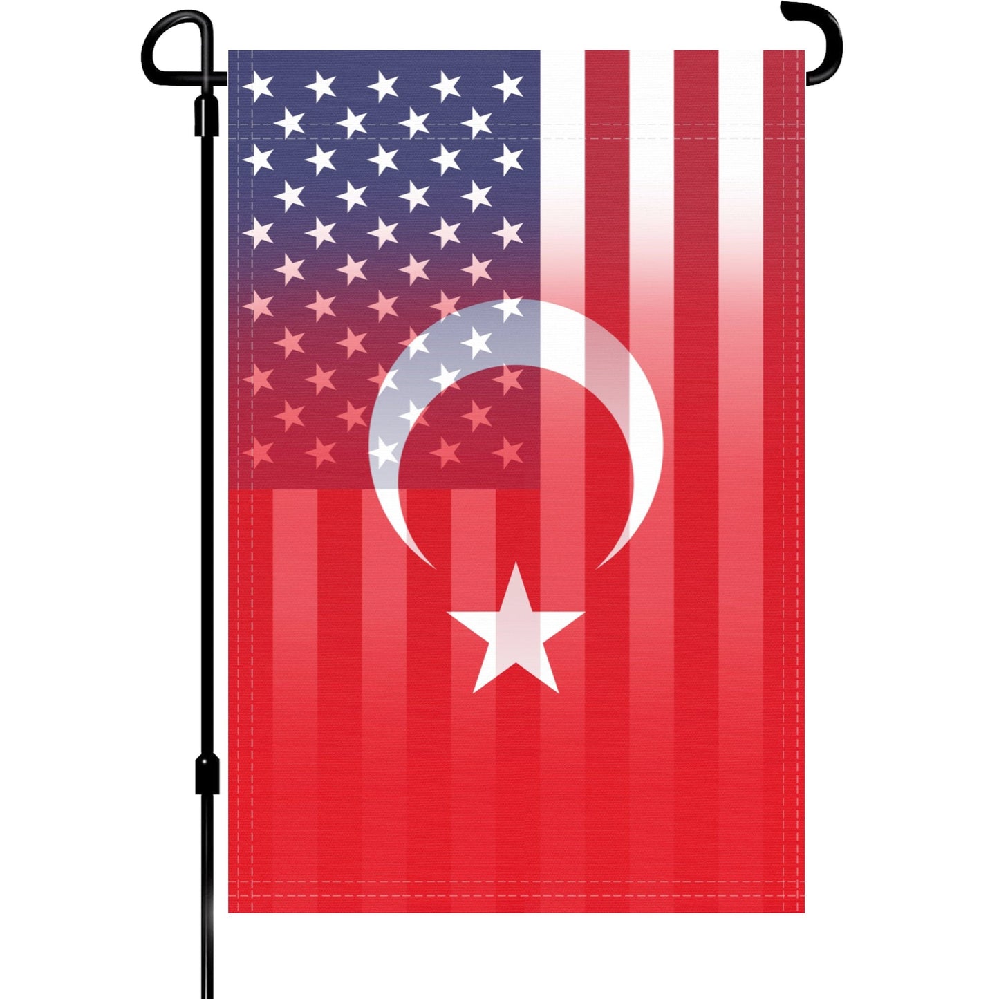 Turkish American Garden Flag