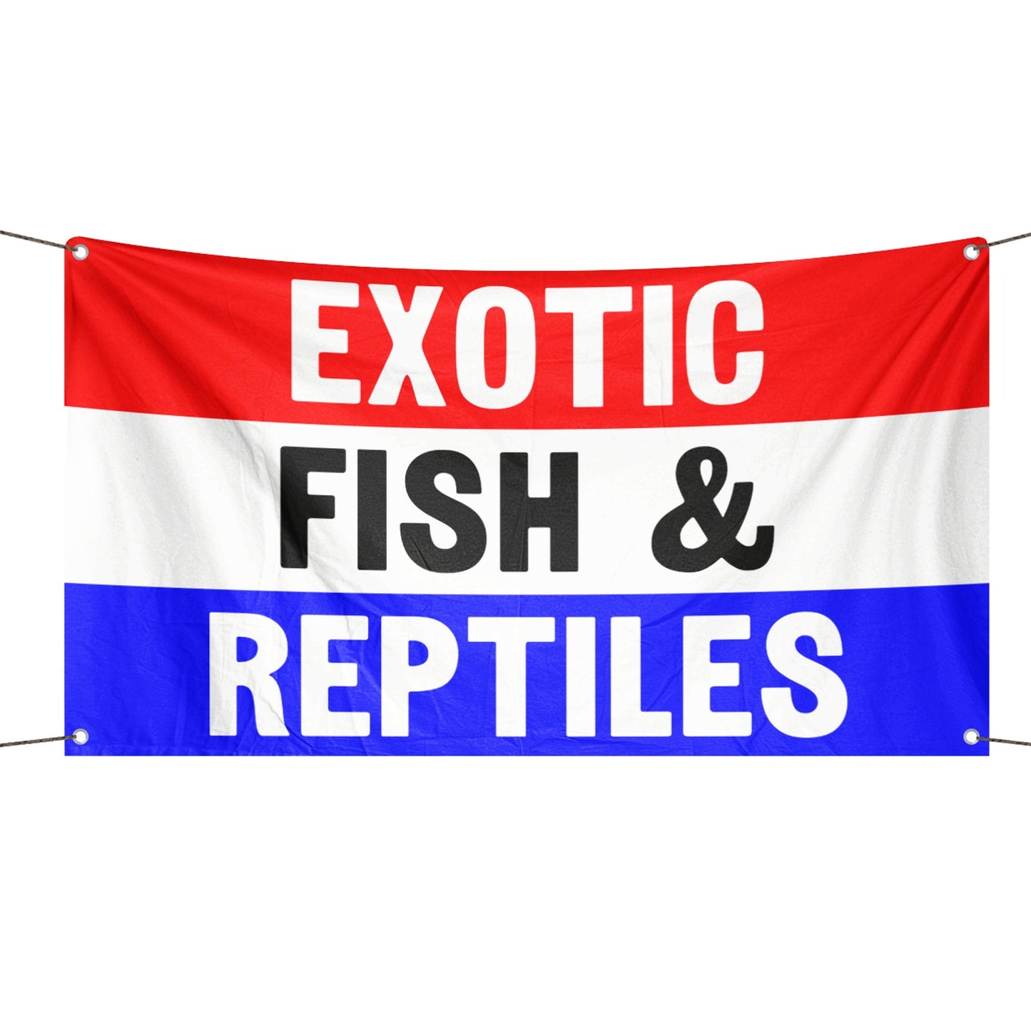Exotic Fish & Reptiles Business Flag