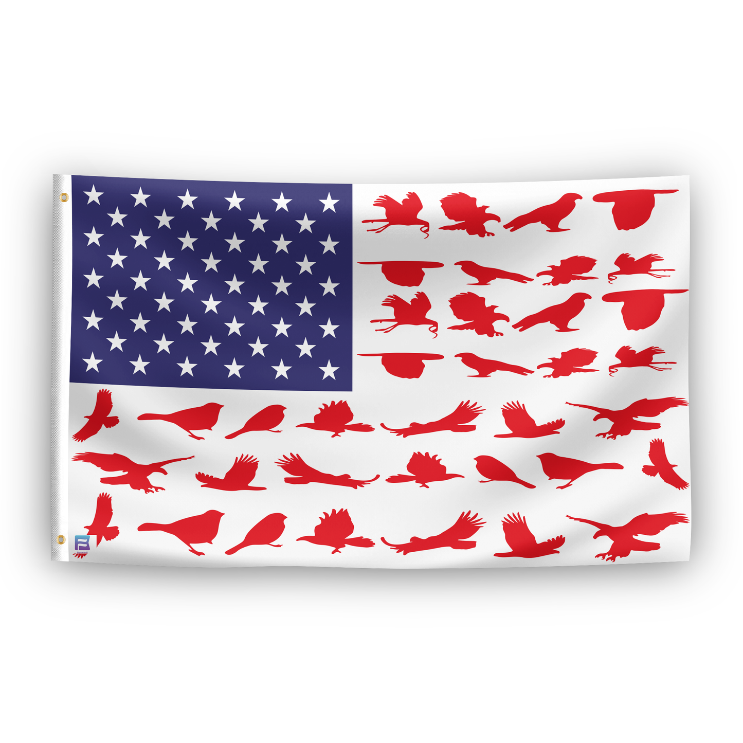 Bird Stripes American Flag