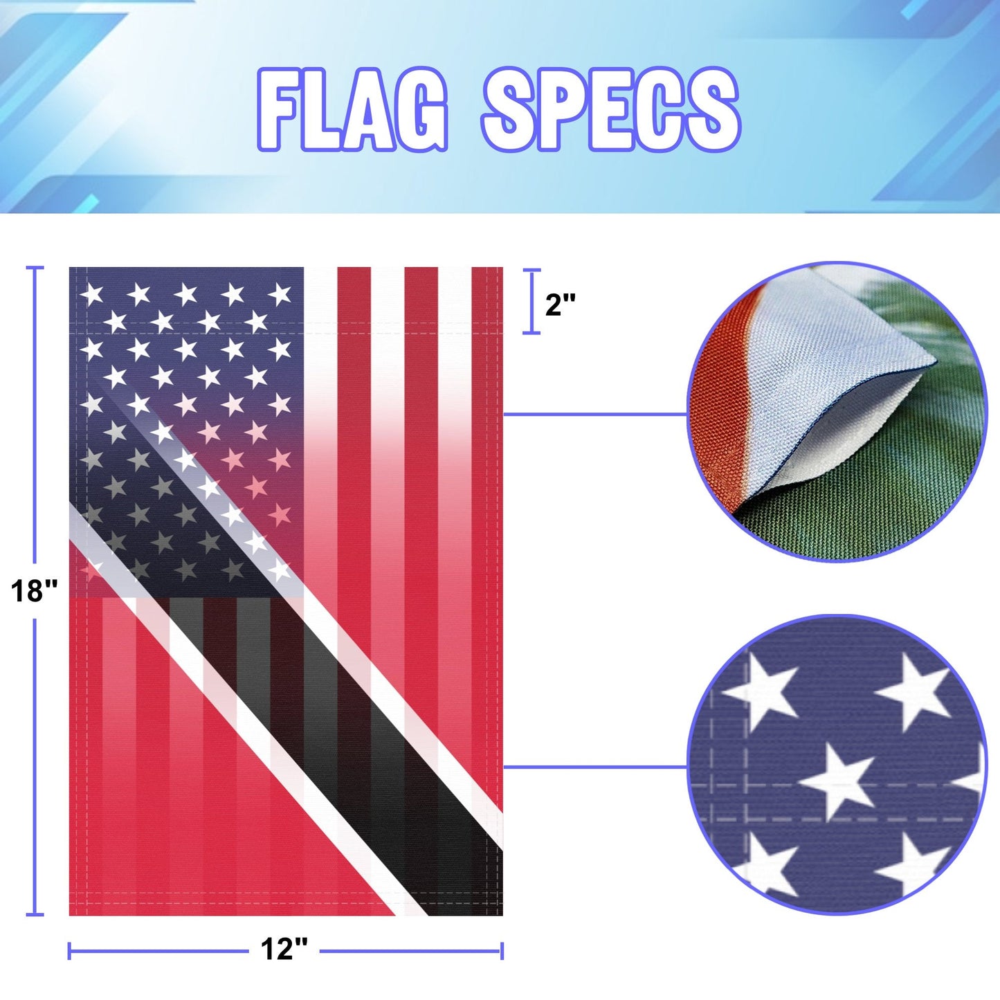 Trini American Garden Flag