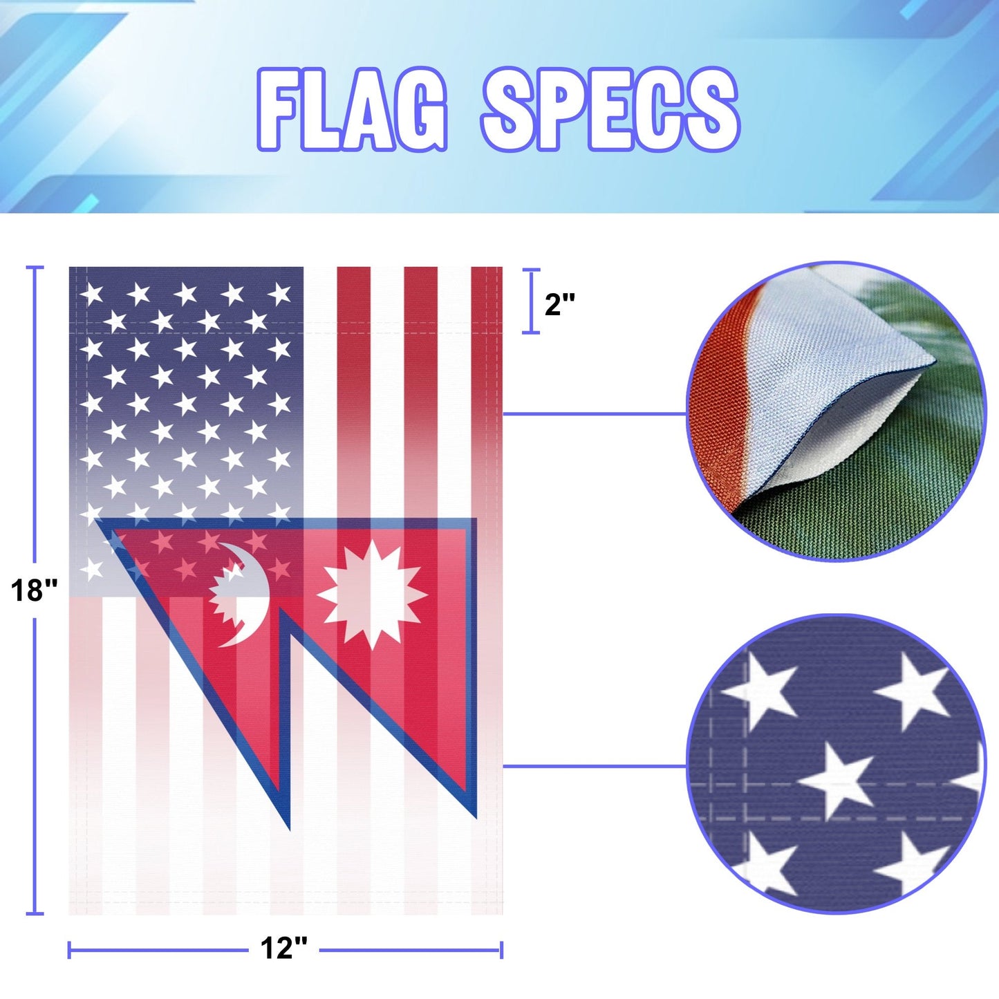 Nepalese American Garden Flag