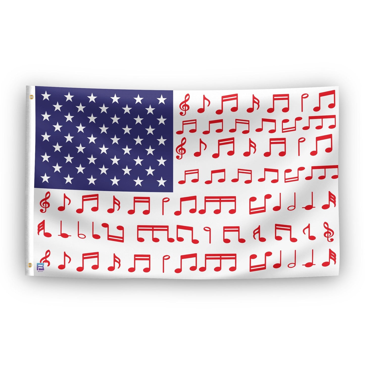 Musical Note Stripes American Flag