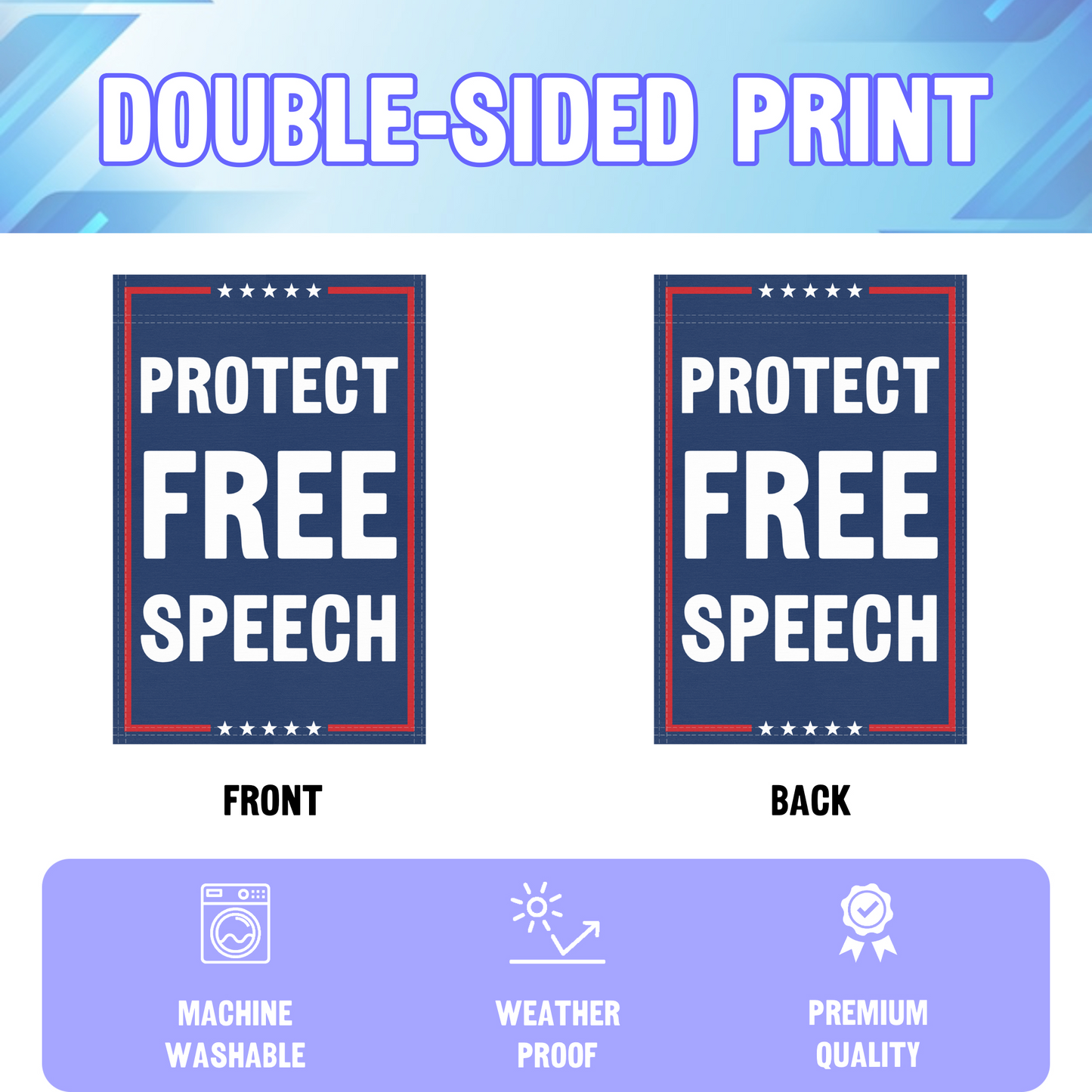 Protect Free Speech Garden Flag