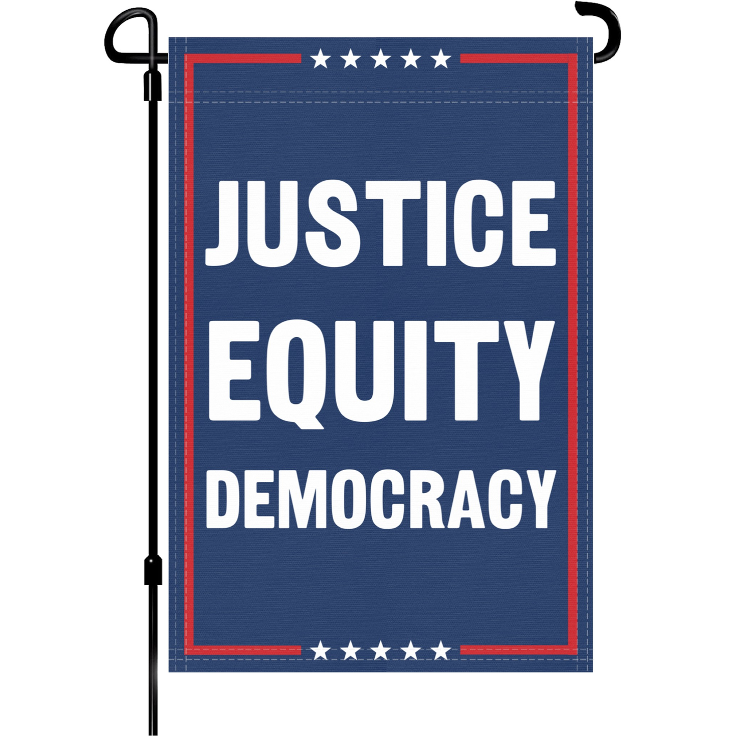 Justice Equity Democracy Garden Flag