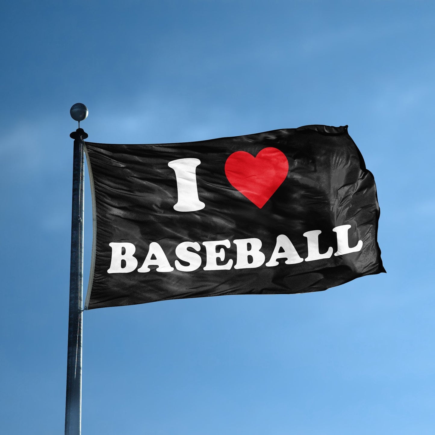 I Love Baseball Flag